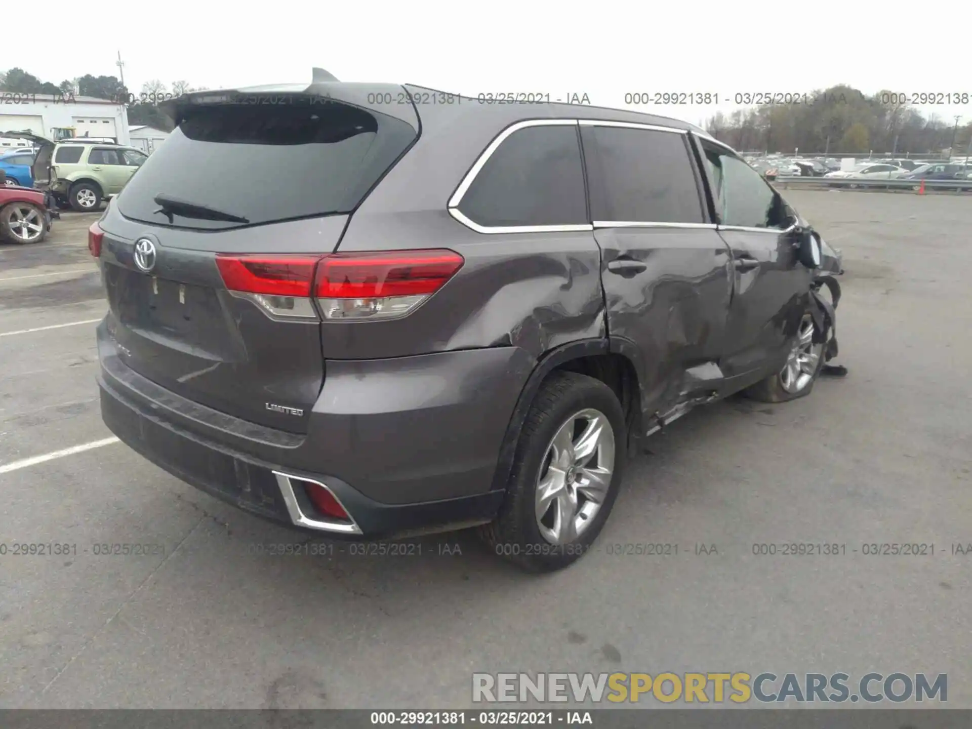 4 Фотография поврежденного автомобиля 5TDYZRFH0KS325435 TOYOTA HIGHLANDER 2019