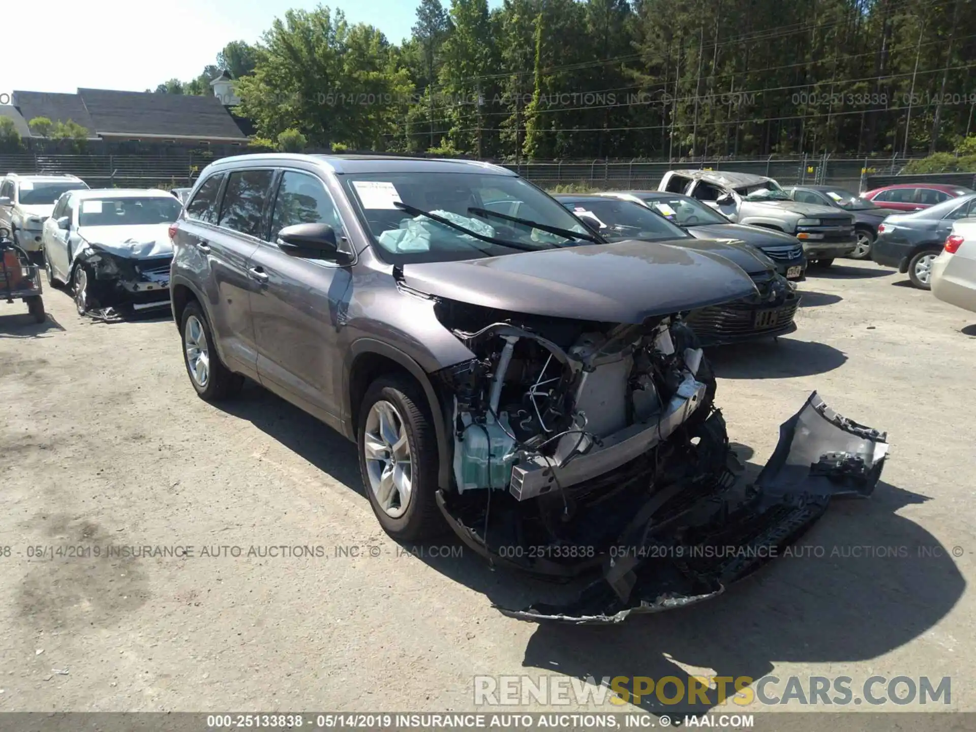 1 Photograph of a damaged car 5TDYZRFH1KS315061 TOYOTA HIGHLANDER 2019