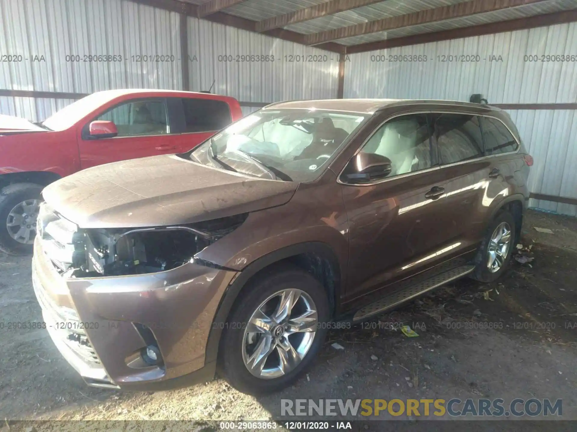 2 Photograph of a damaged car 5TDYZRFH1KS343197 TOYOTA HIGHLANDER 2019