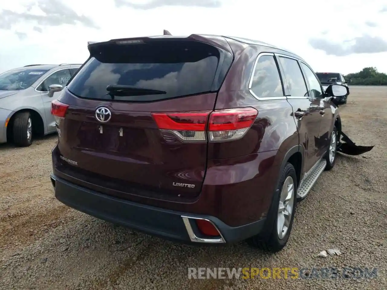 4 Фотография поврежденного автомобиля 5TDYZRFH2KS299078 TOYOTA HIGHLANDER 2019