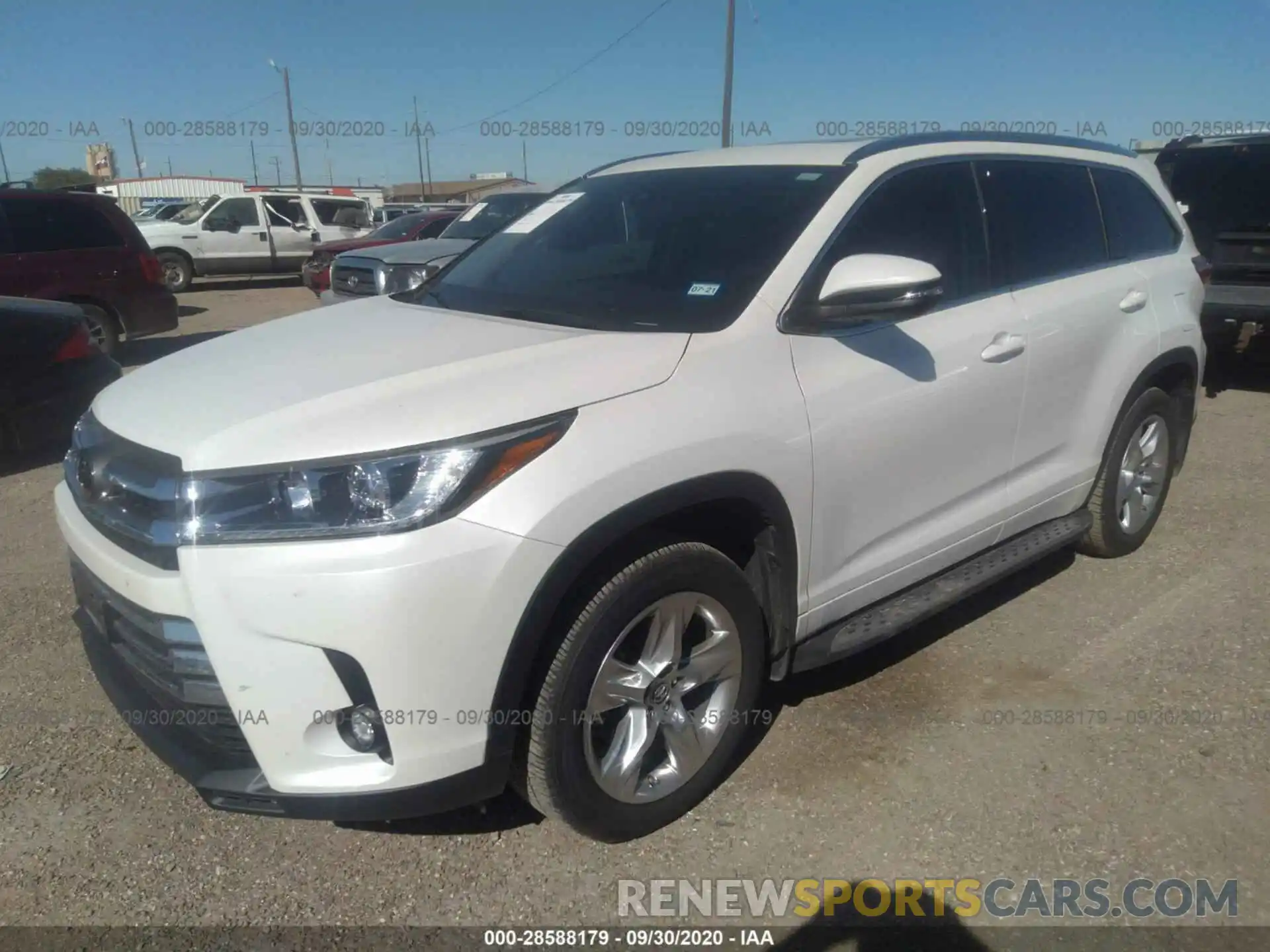 2 Photograph of a damaged car 5TDYZRFH2KS303209 TOYOTA HIGHLANDER 2019