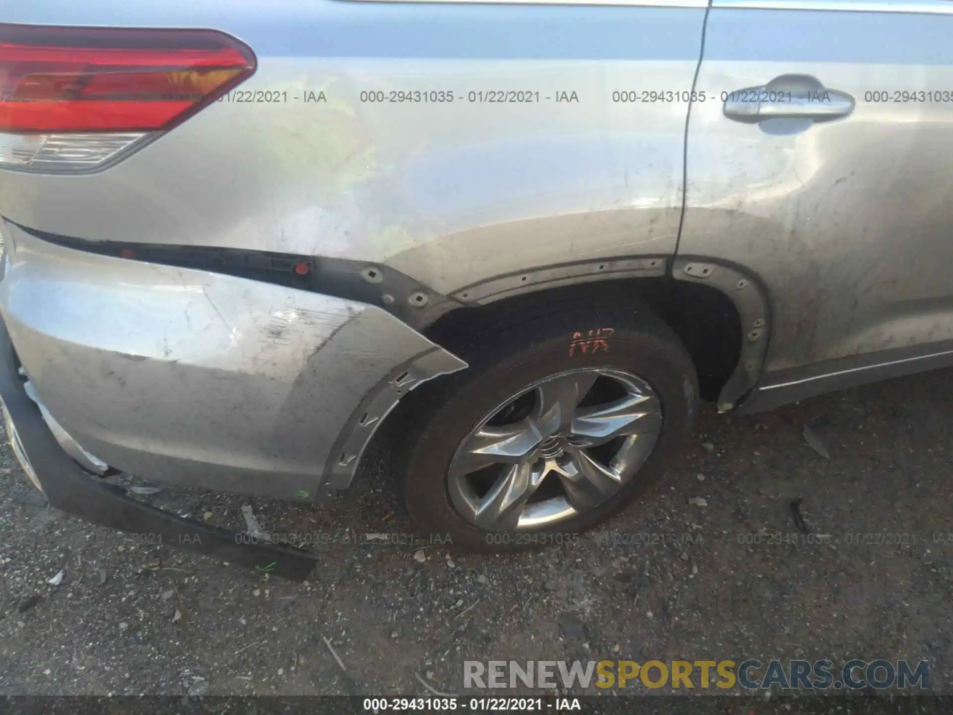 6 Photograph of a damaged car 5TDYZRFH2KS314324 TOYOTA HIGHLANDER 2019