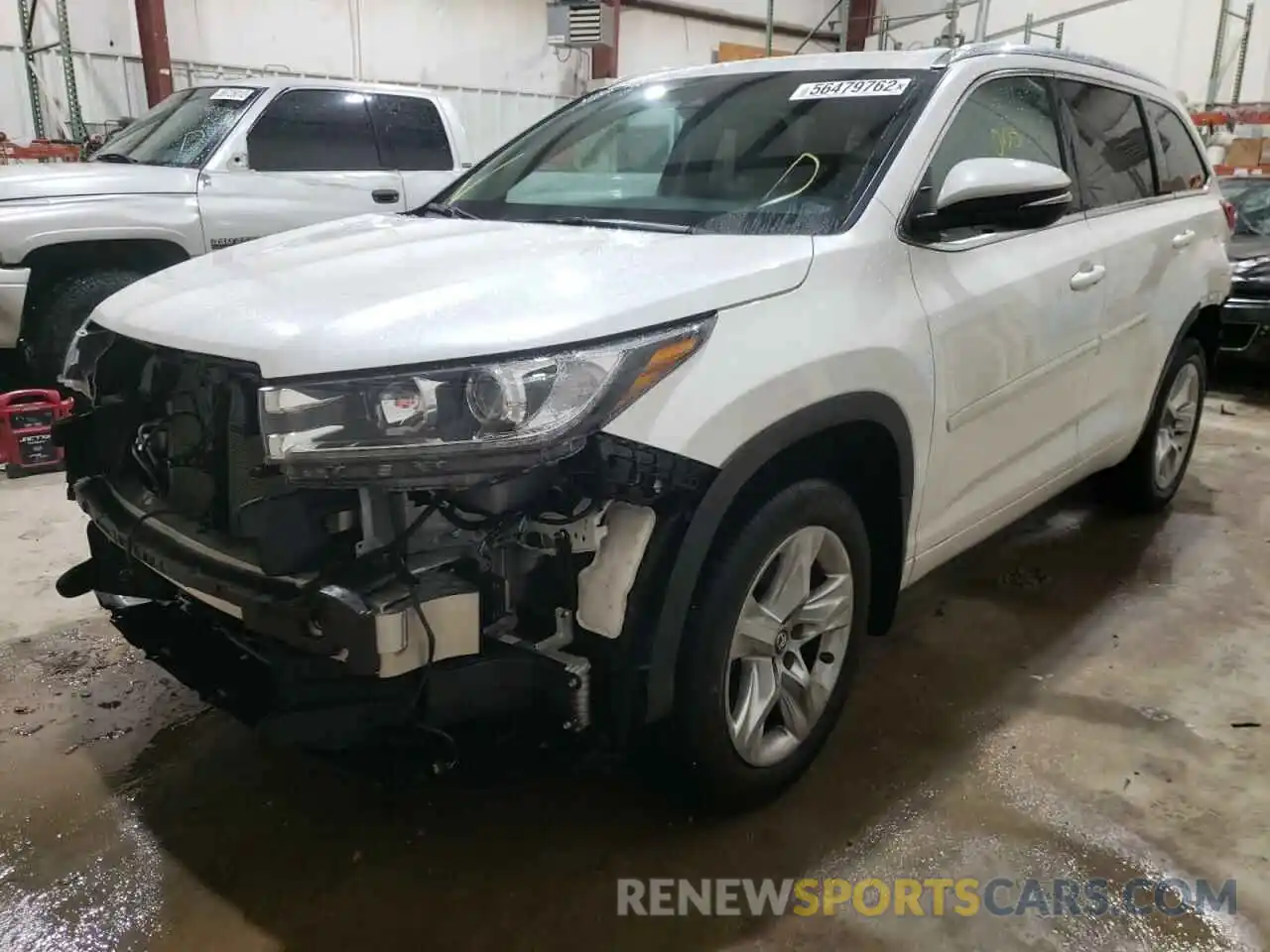 2 Photograph of a damaged car 5TDYZRFH2KS347243 TOYOTA HIGHLANDER 2019