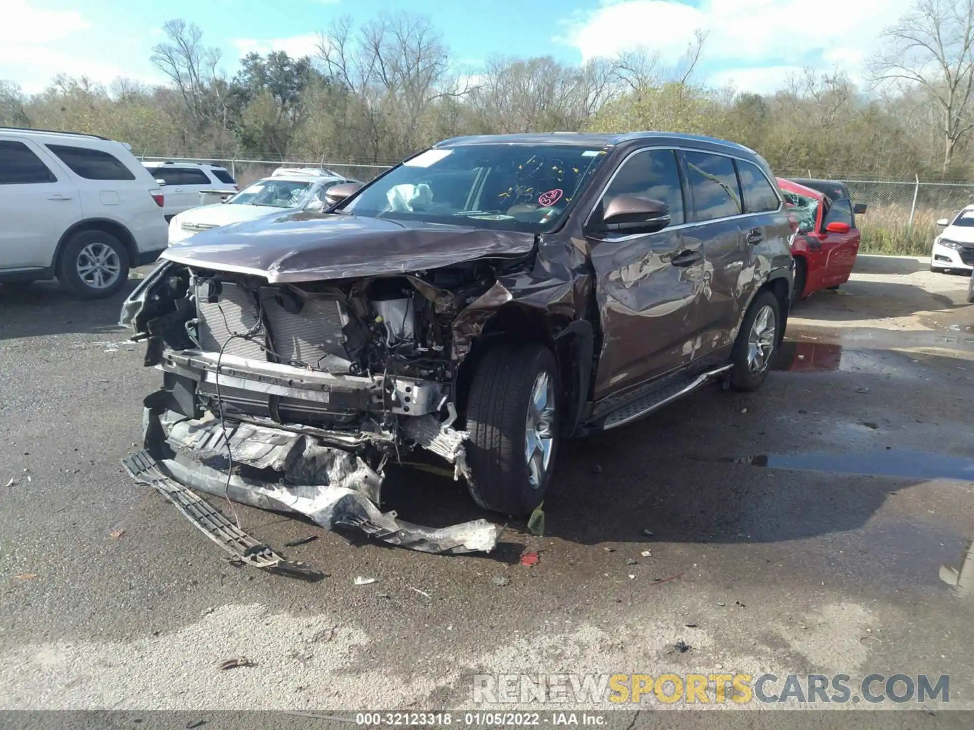 2 Photograph of a damaged car 5TDYZRFH2KS361935 TOYOTA HIGHLANDER 2019