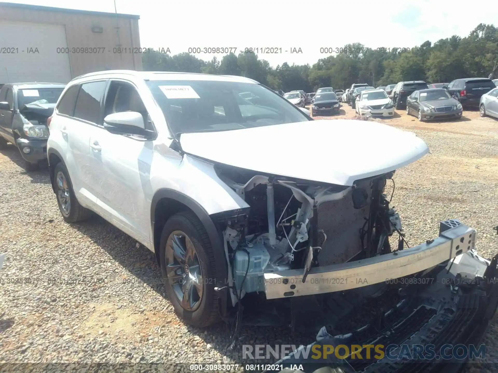 1 Photograph of a damaged car 5TDYZRFH2KS367525 TOYOTA HIGHLANDER 2019