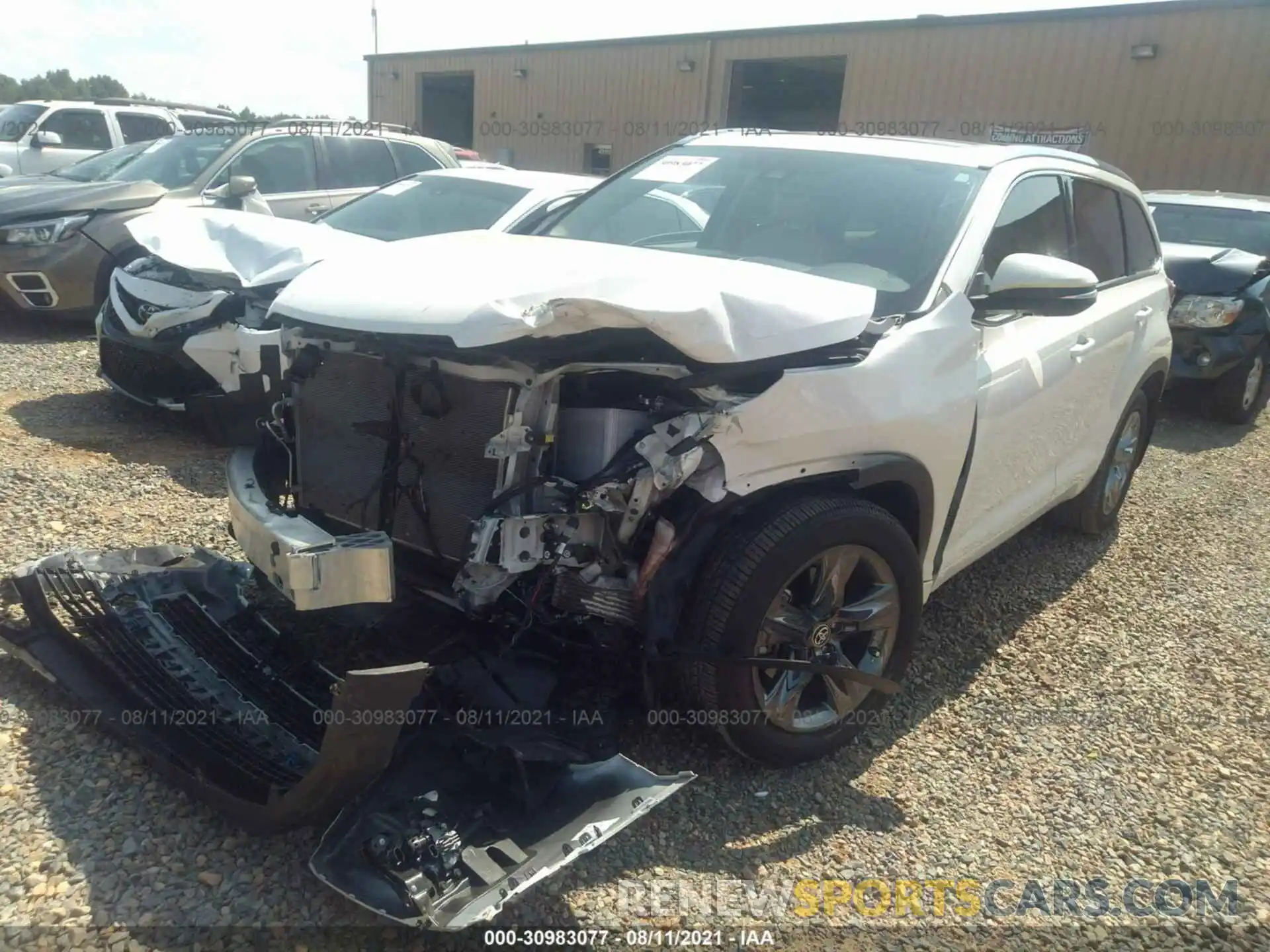 2 Photograph of a damaged car 5TDYZRFH2KS367525 TOYOTA HIGHLANDER 2019