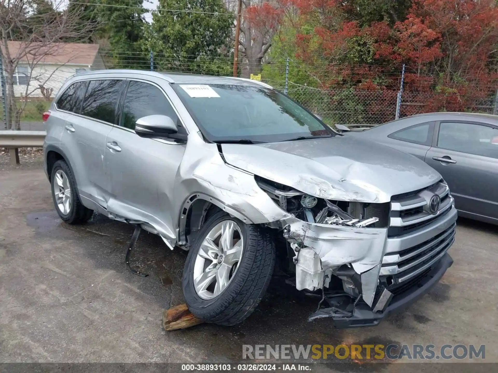 1 Photograph of a damaged car 5TDYZRFH3KS302778 TOYOTA HIGHLANDER 2019