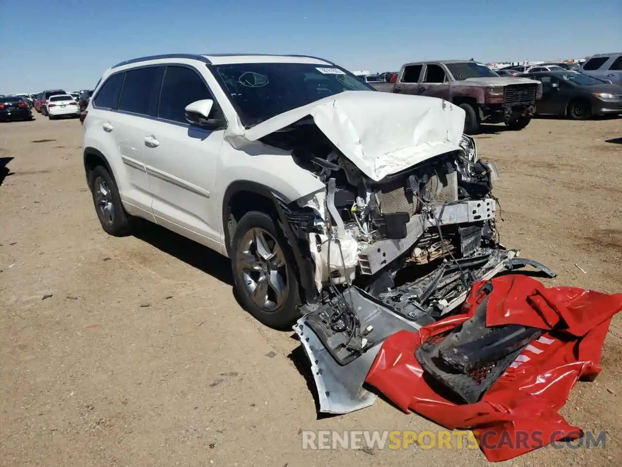 1 Photograph of a damaged car 5TDYZRFH3KS315921 TOYOTA HIGHLANDER 2019