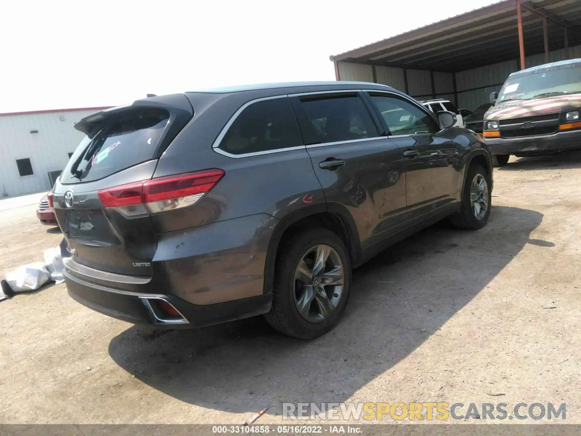 4 Фотография поврежденного автомобиля 5TDYZRFH3KS337692 TOYOTA HIGHLANDER 2019