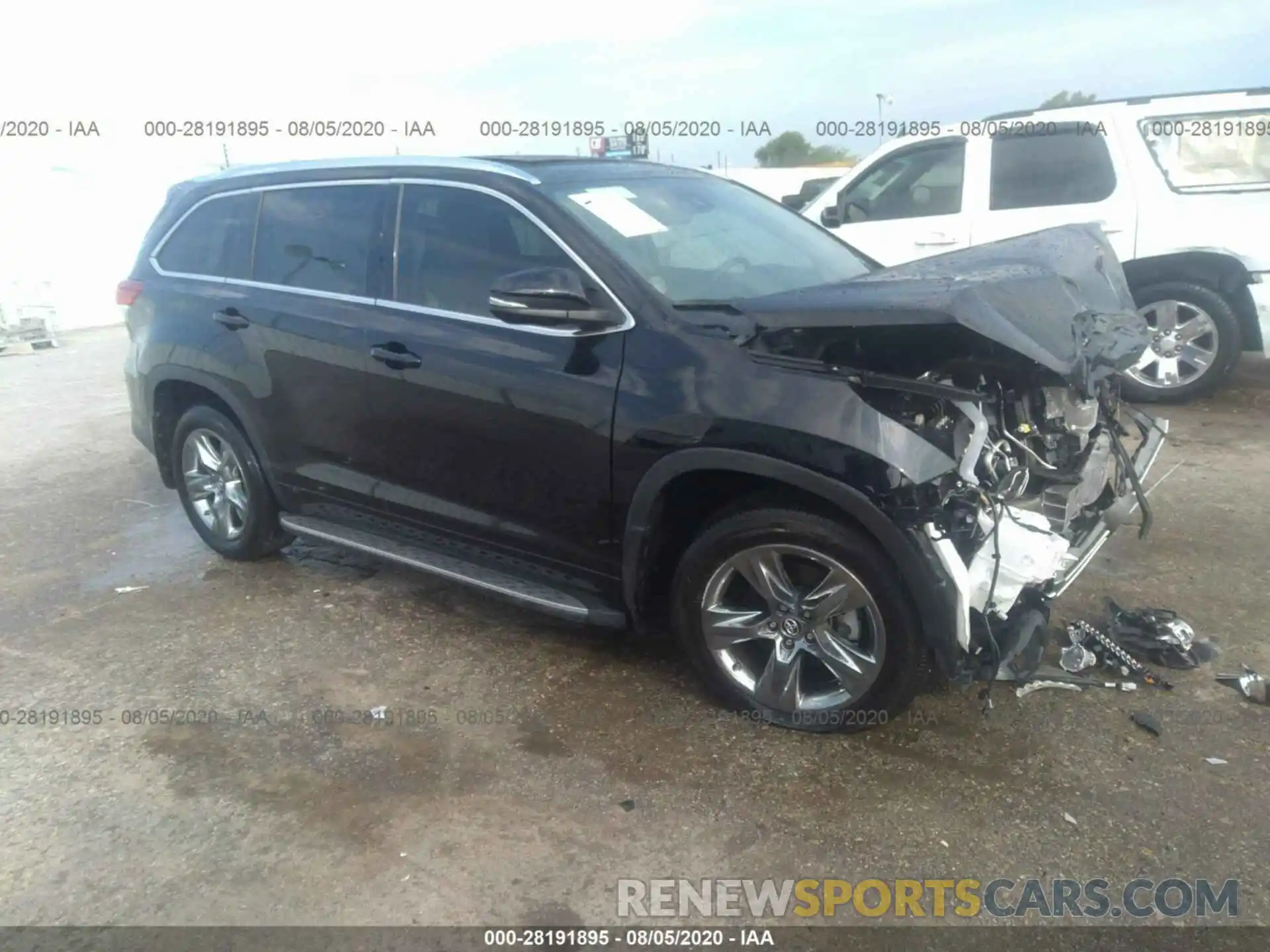 1 Photograph of a damaged car 5TDYZRFH3KS338387 TOYOTA HIGHLANDER 2019