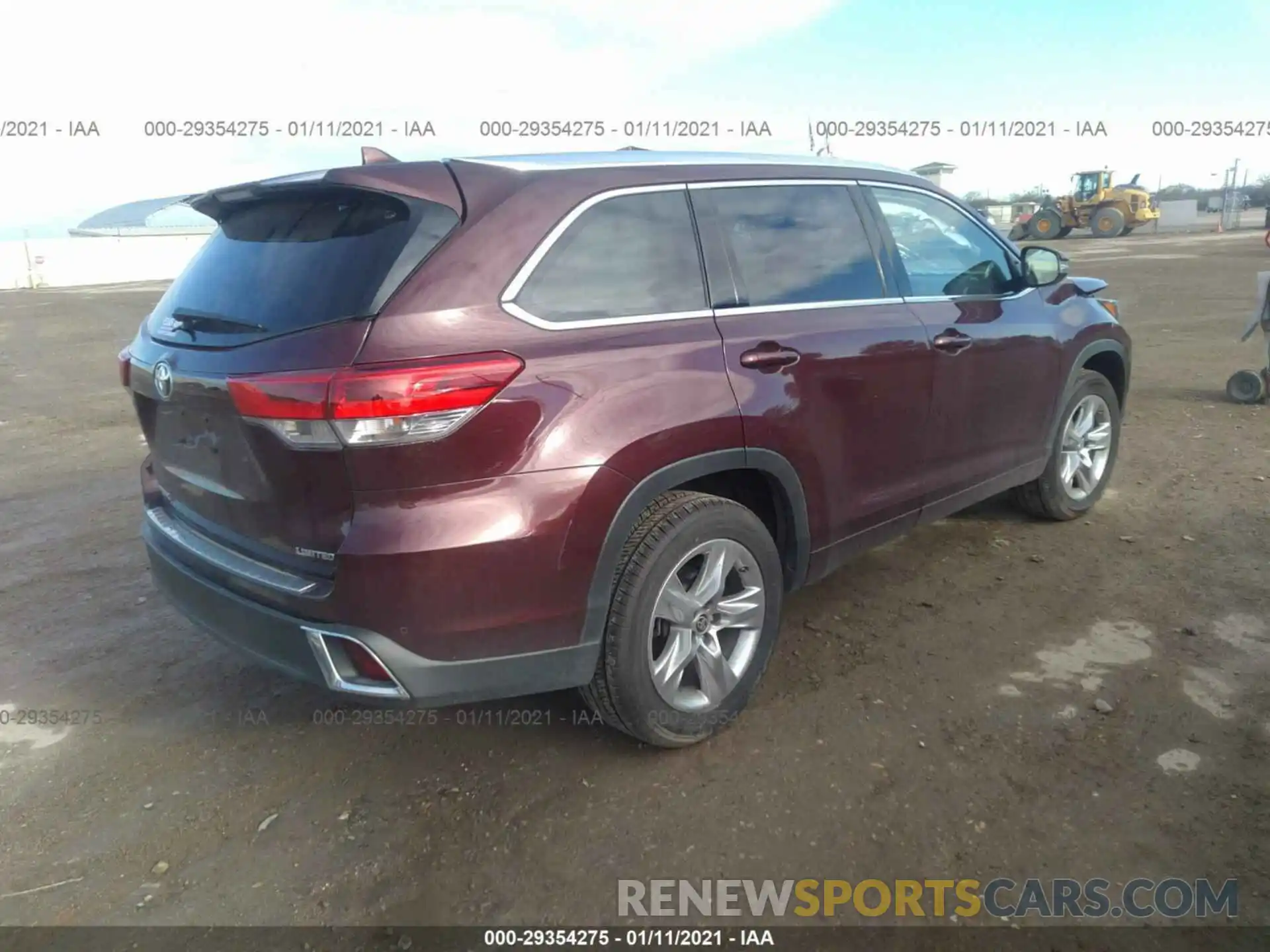 4 Фотография поврежденного автомобиля 5TDYZRFH3KS367503 TOYOTA HIGHLANDER 2019