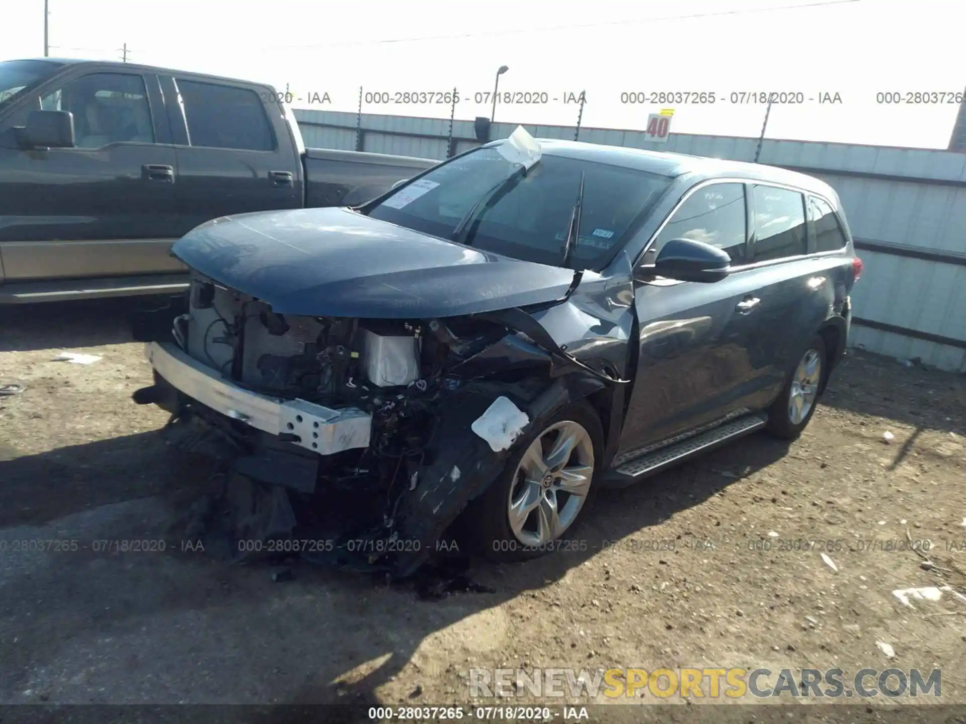 2 Photograph of a damaged car 5TDYZRFH3KS368909 TOYOTA HIGHLANDER 2019