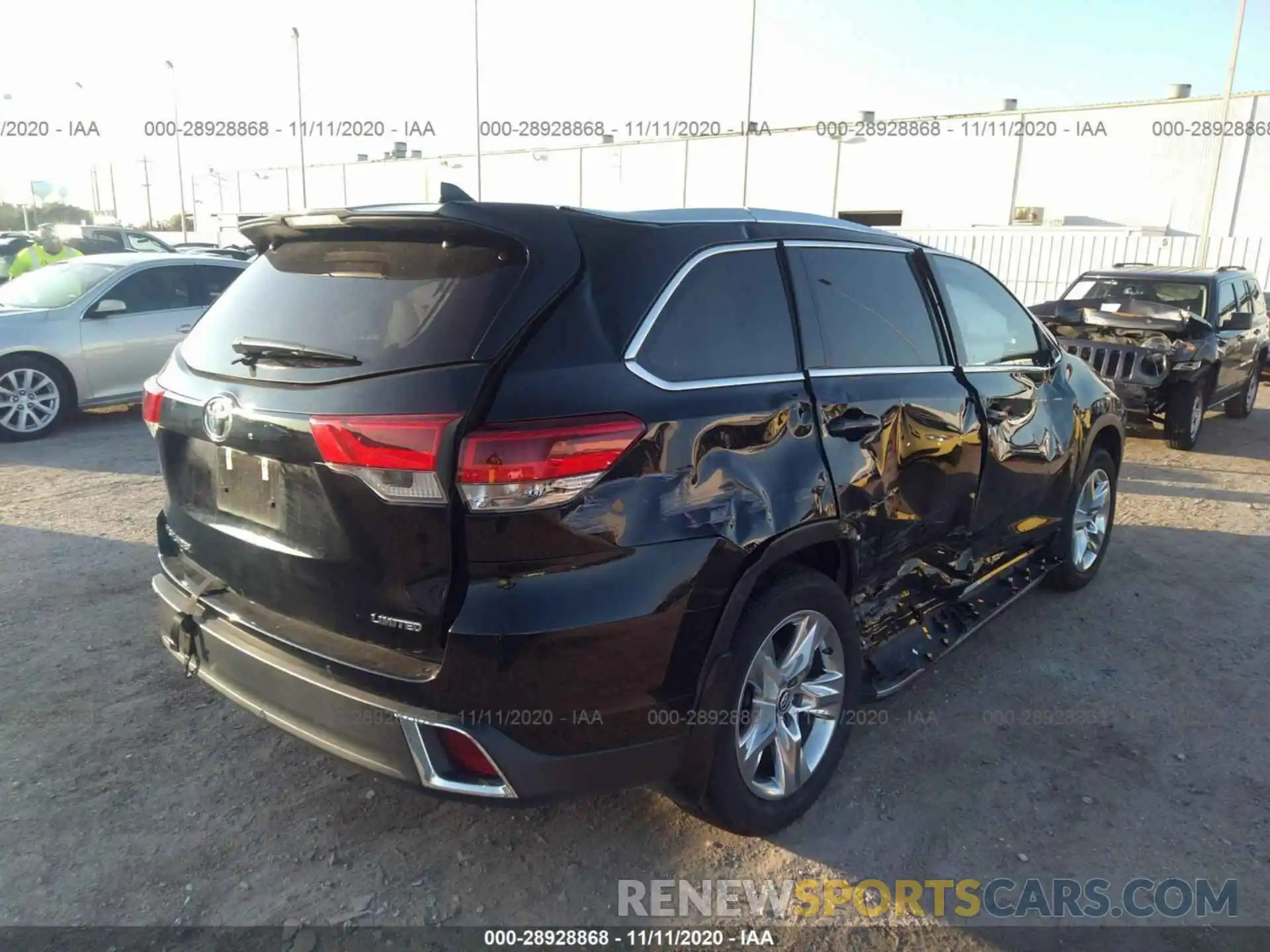 4 Фотография поврежденного автомобиля 5TDYZRFH4KS296425 TOYOTA HIGHLANDER 2019