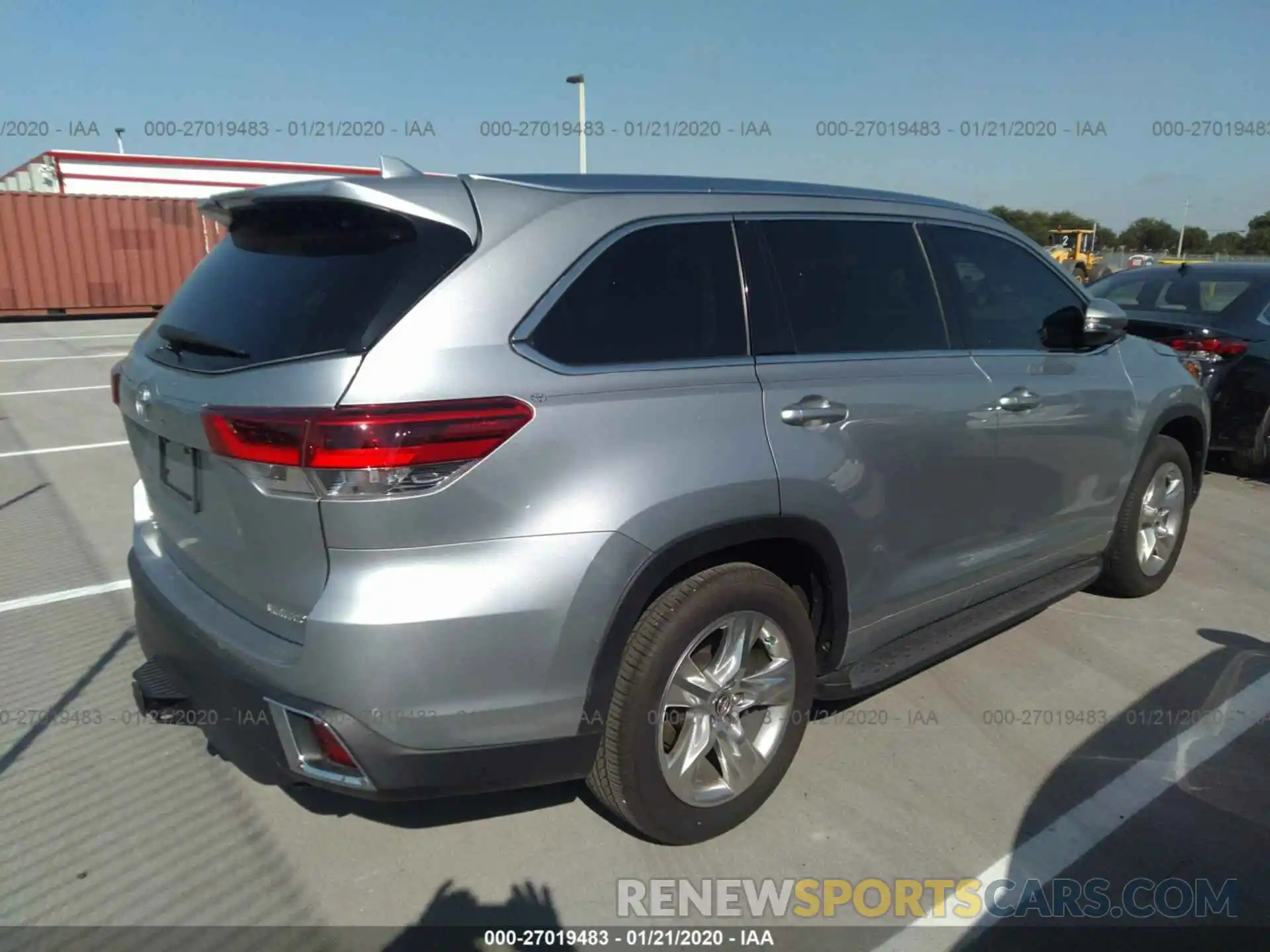 4 Фотография поврежденного автомобиля 5TDYZRFH4KS298417 TOYOTA HIGHLANDER 2019