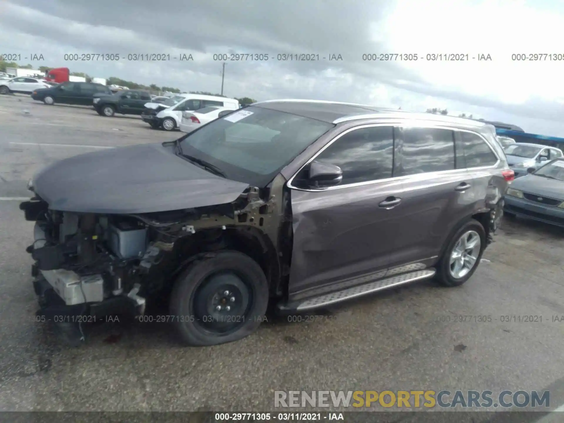 6 Photograph of a damaged car 5TDYZRFH4KS312395 TOYOTA HIGHLANDER 2019