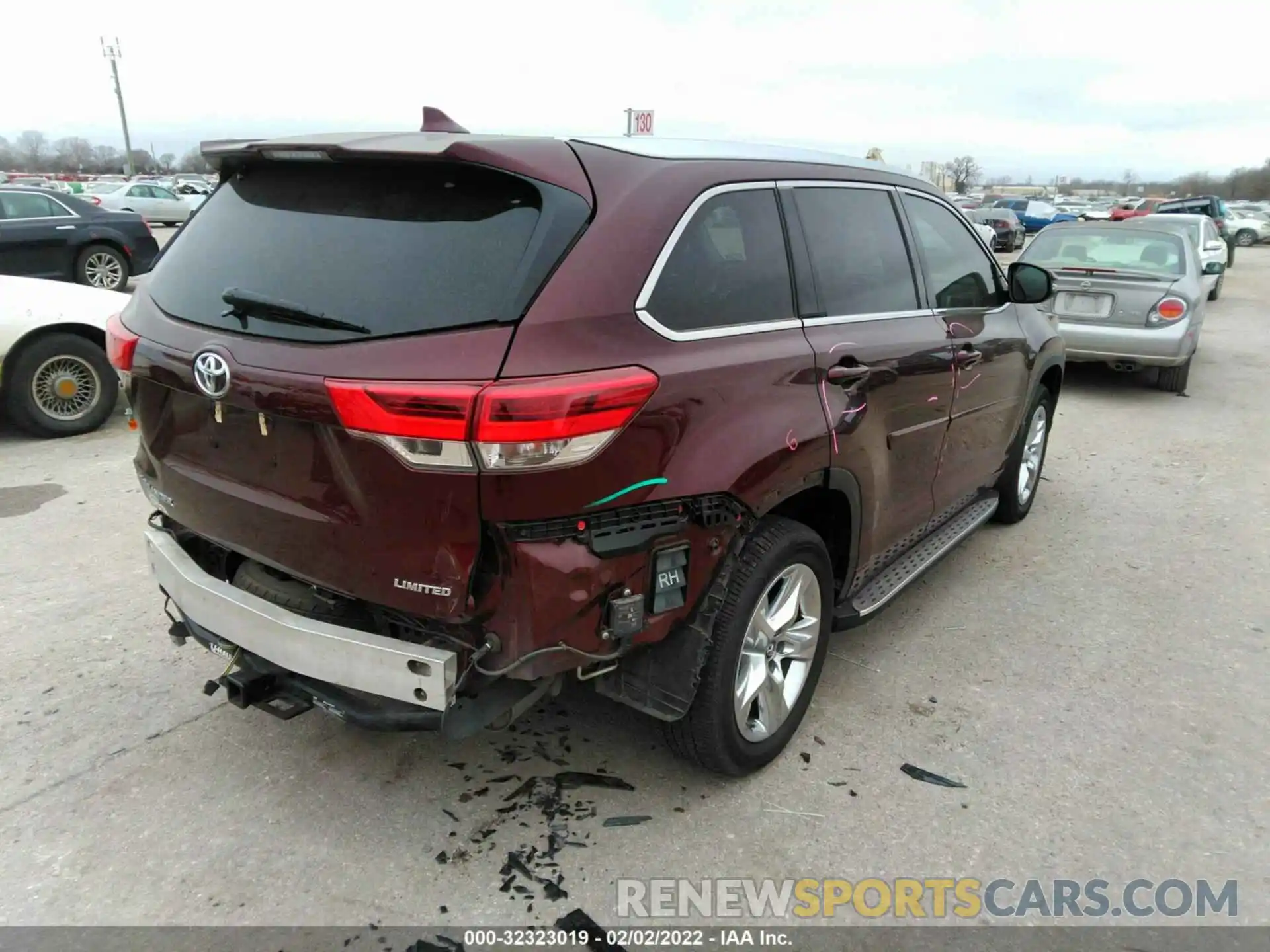 4 Фотография поврежденного автомобиля 5TDYZRFH4KS333201 TOYOTA HIGHLANDER 2019