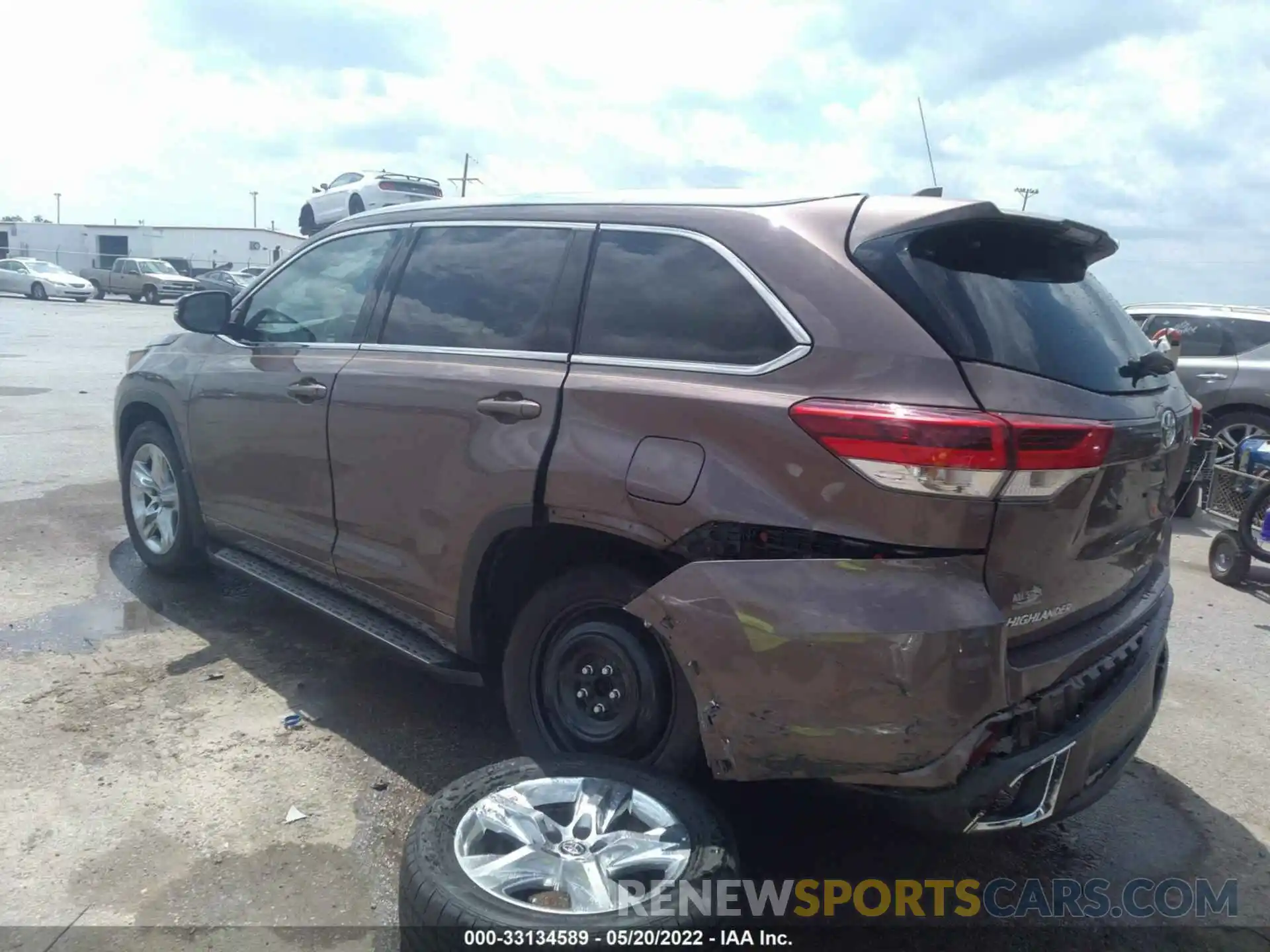 3 Фотография поврежденного автомобиля 5TDYZRFH4KS350743 TOYOTA HIGHLANDER 2019