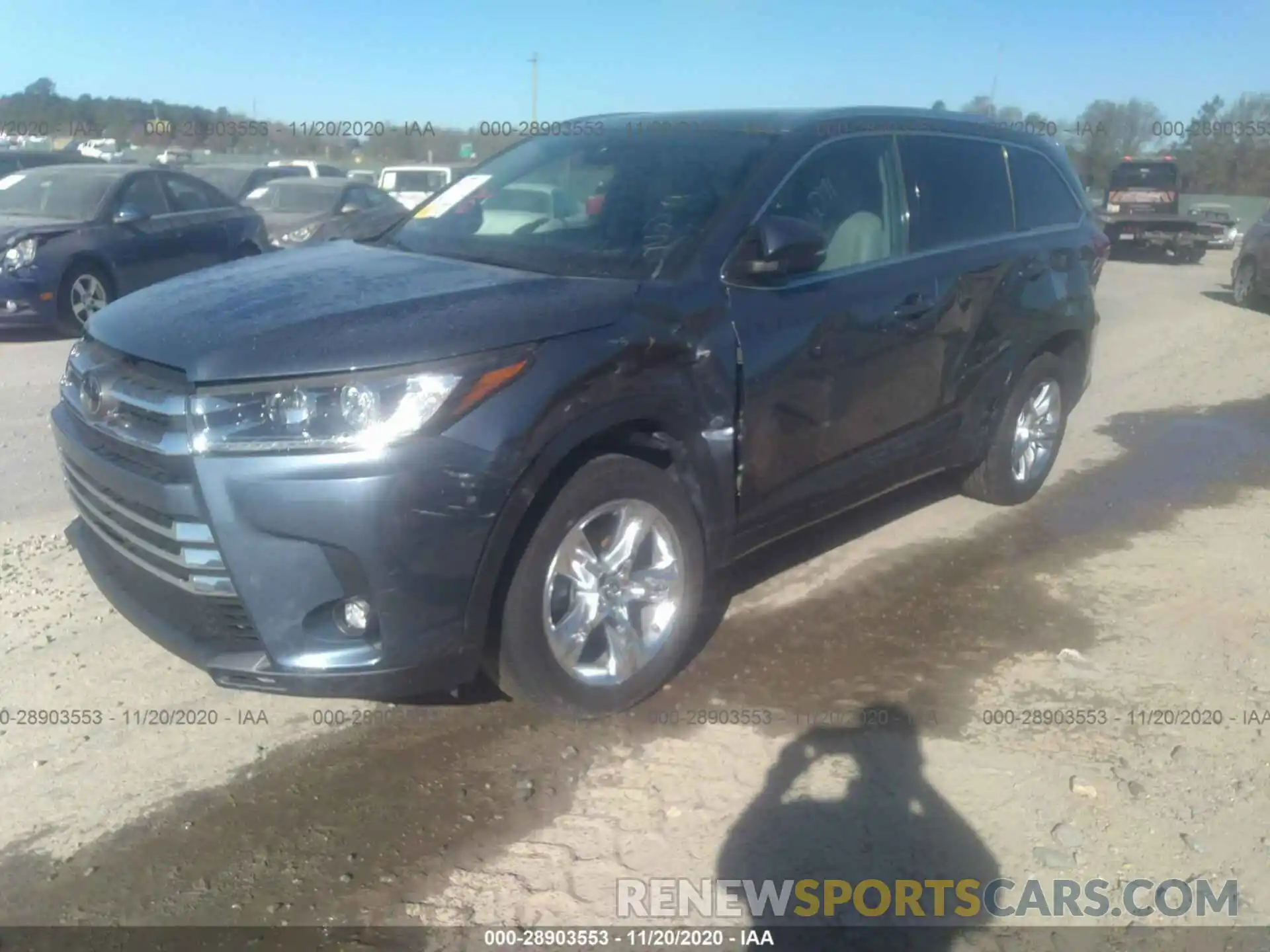 2 Photograph of a damaged car 5TDYZRFH5KS299351 TOYOTA HIGHLANDER 2019