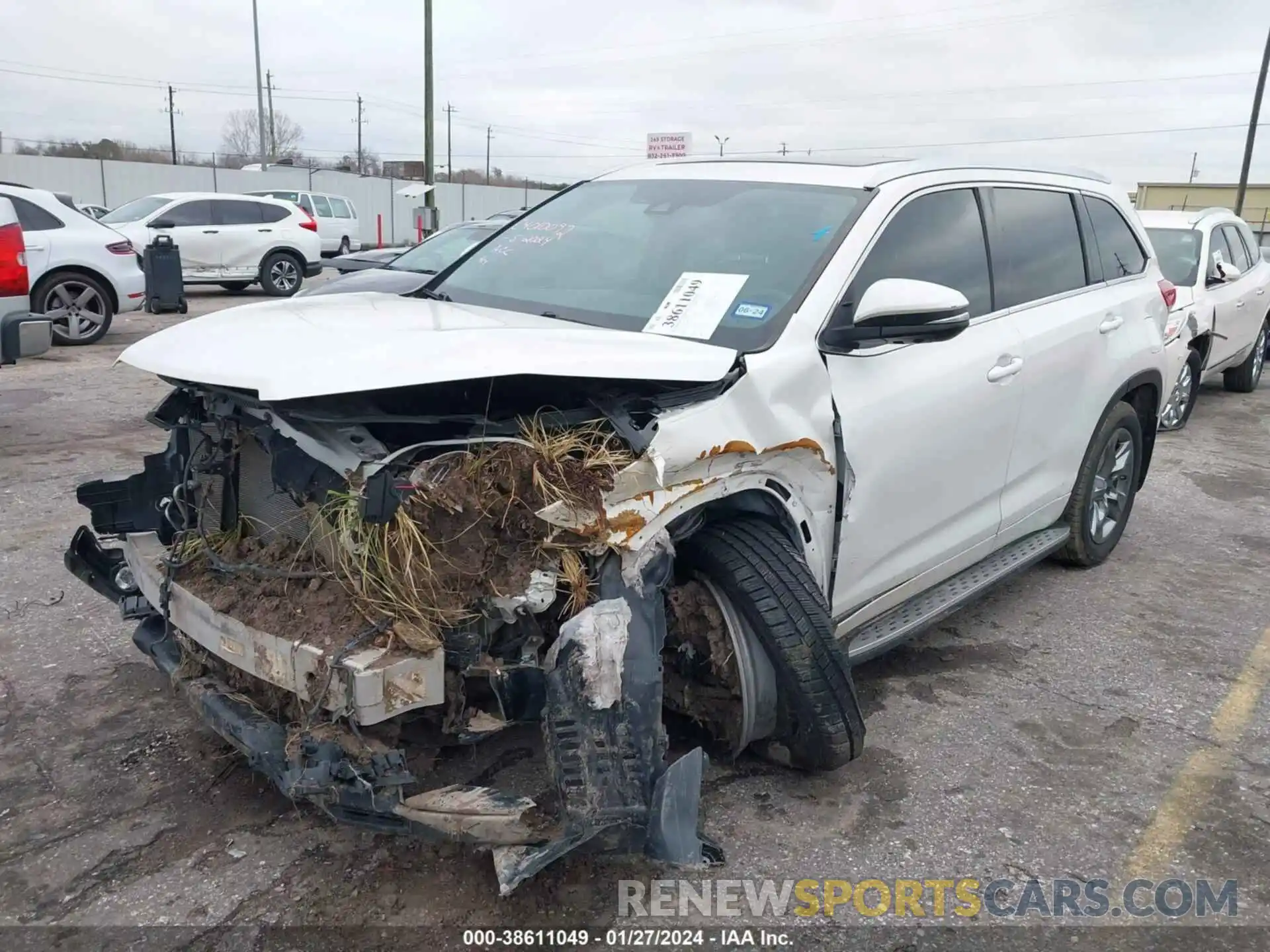 2 Photograph of a damaged car 5TDYZRFH5KS325687 TOYOTA HIGHLANDER 2019