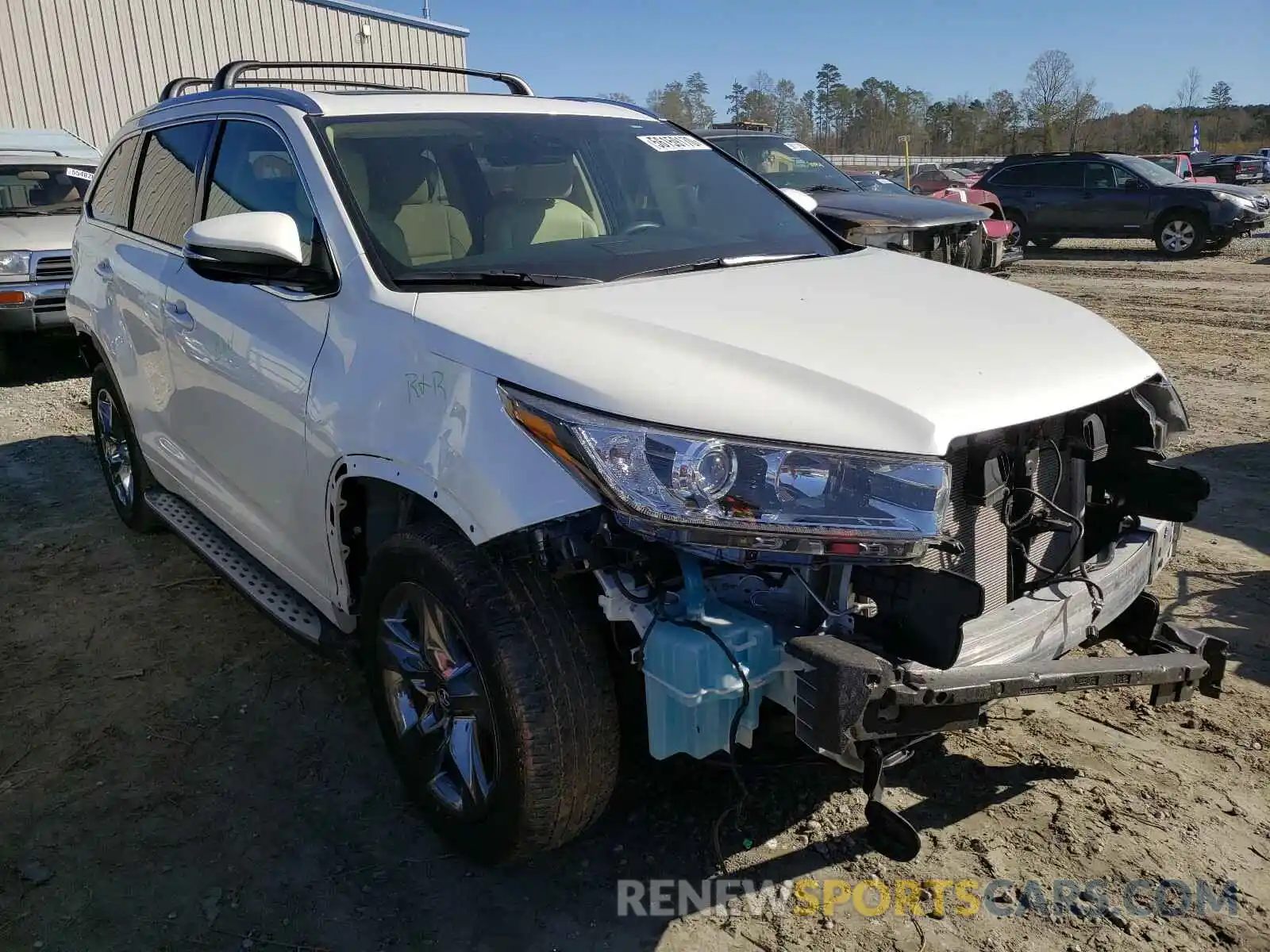 1 Photograph of a damaged car 5TDYZRFH5KS354980 TOYOTA HIGHLANDER 2019