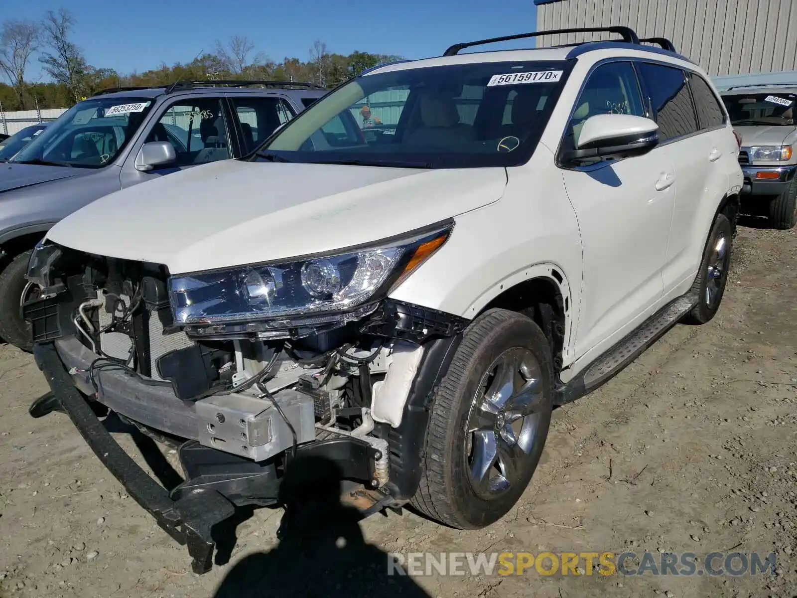 2 Photograph of a damaged car 5TDYZRFH5KS354980 TOYOTA HIGHLANDER 2019