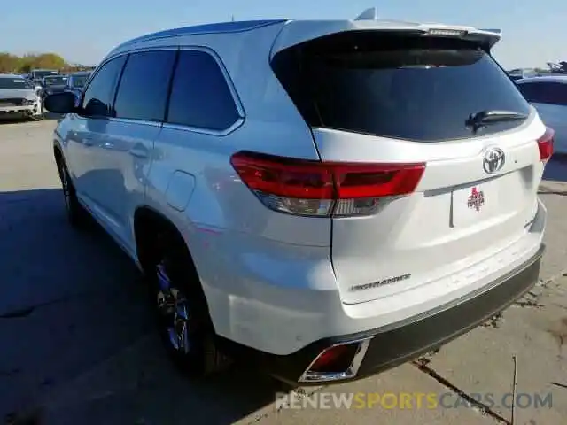 3 Photograph of a damaged car 5TDYZRFH6KS297561 TOYOTA HIGHLANDER 2019