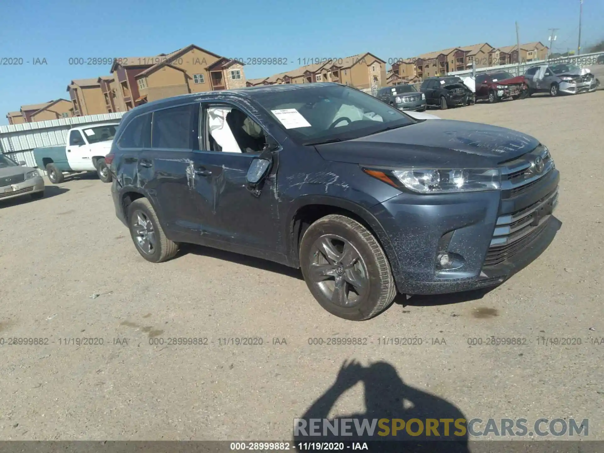 1 Photograph of a damaged car 5TDYZRFH6KS334513 TOYOTA HIGHLANDER 2019