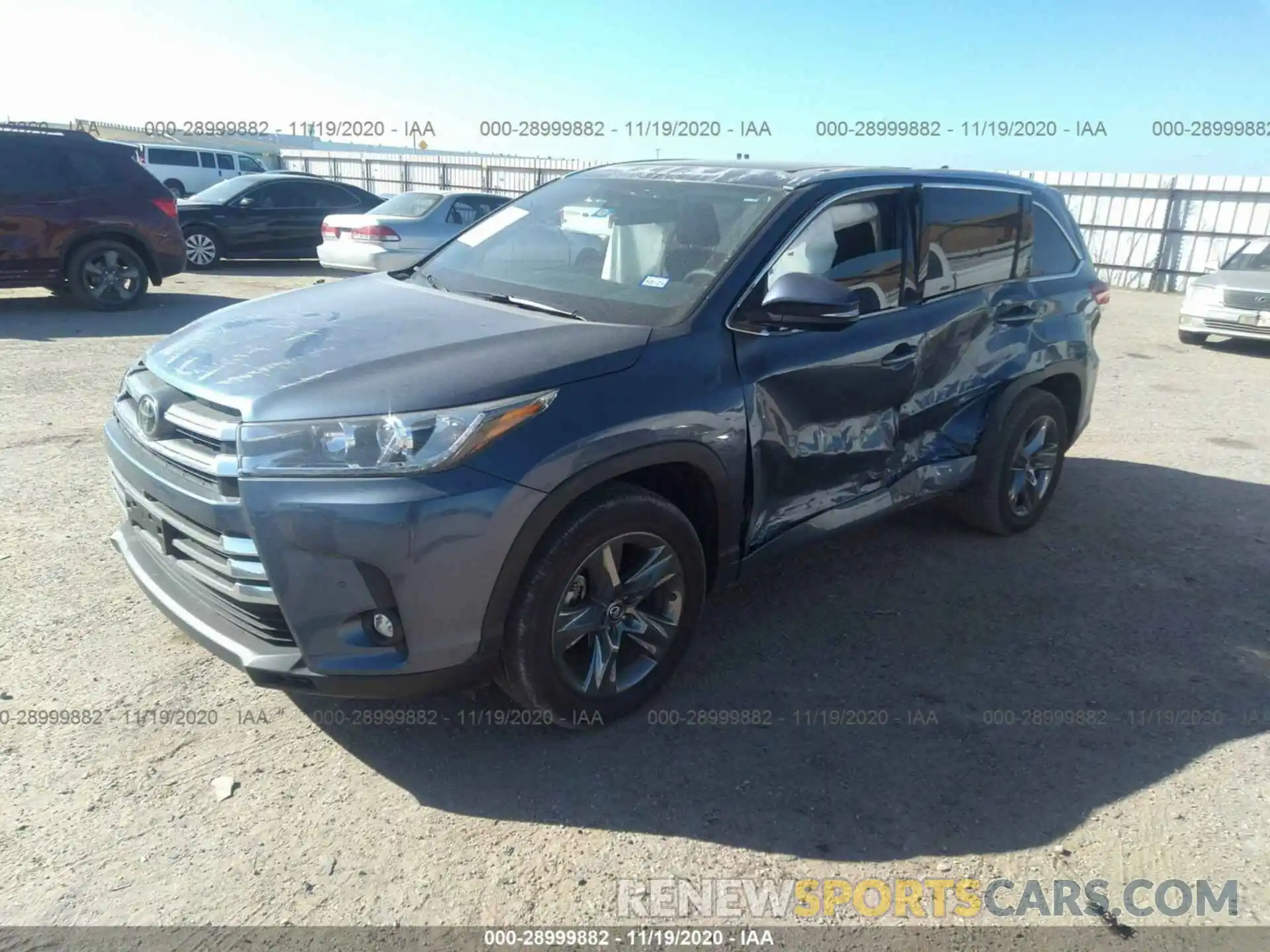 2 Photograph of a damaged car 5TDYZRFH6KS334513 TOYOTA HIGHLANDER 2019