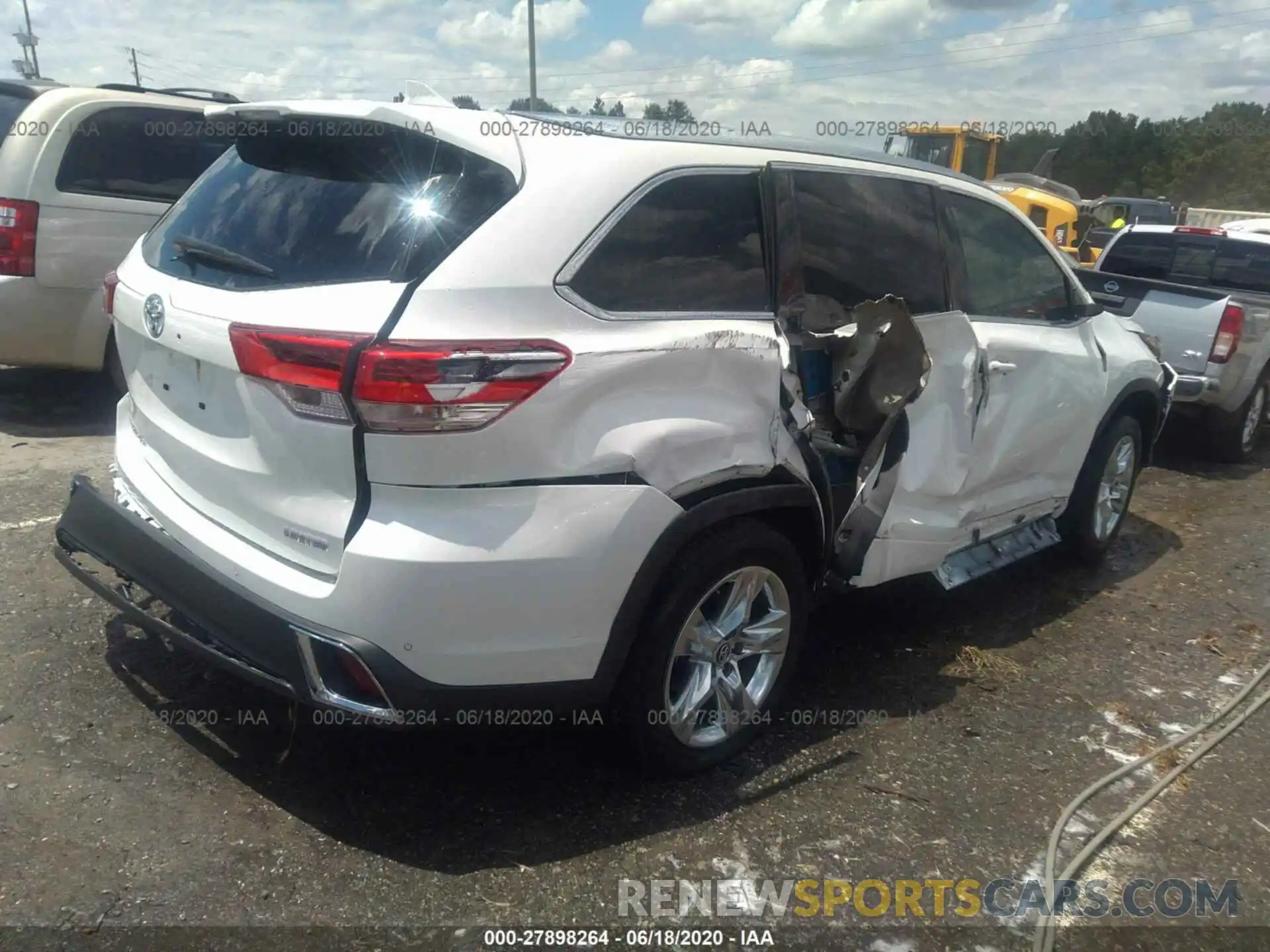 4 Фотография поврежденного автомобиля 5TDYZRFH6KS341266 TOYOTA HIGHLANDER 2019