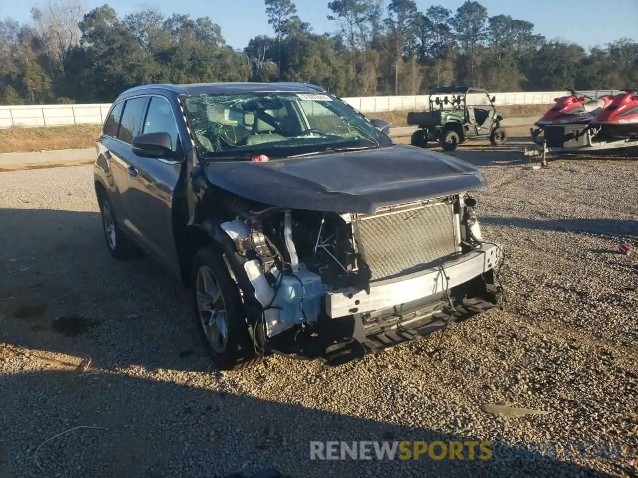 1 Photograph of a damaged car 5TDYZRFH6KS342434 TOYOTA HIGHLANDER 2019