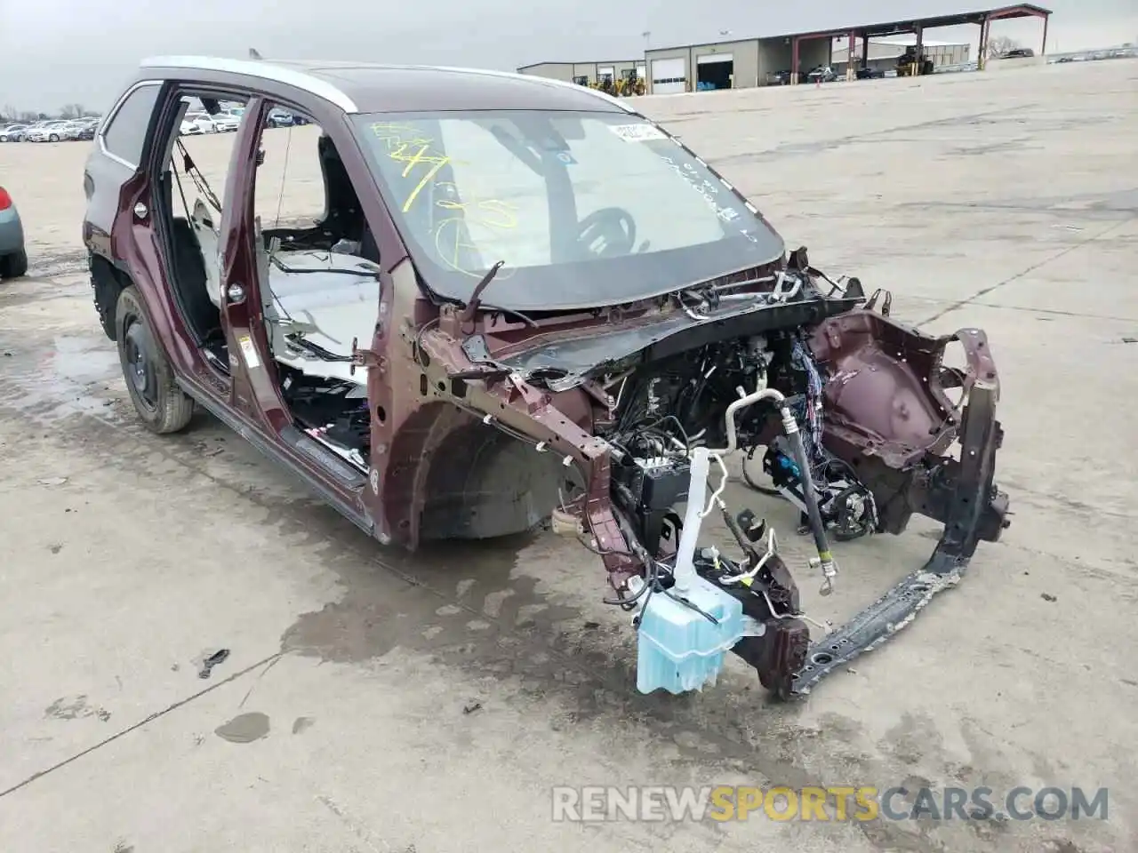 1 Photograph of a damaged car 5TDYZRFH6KS356088 TOYOTA HIGHLANDER 2019