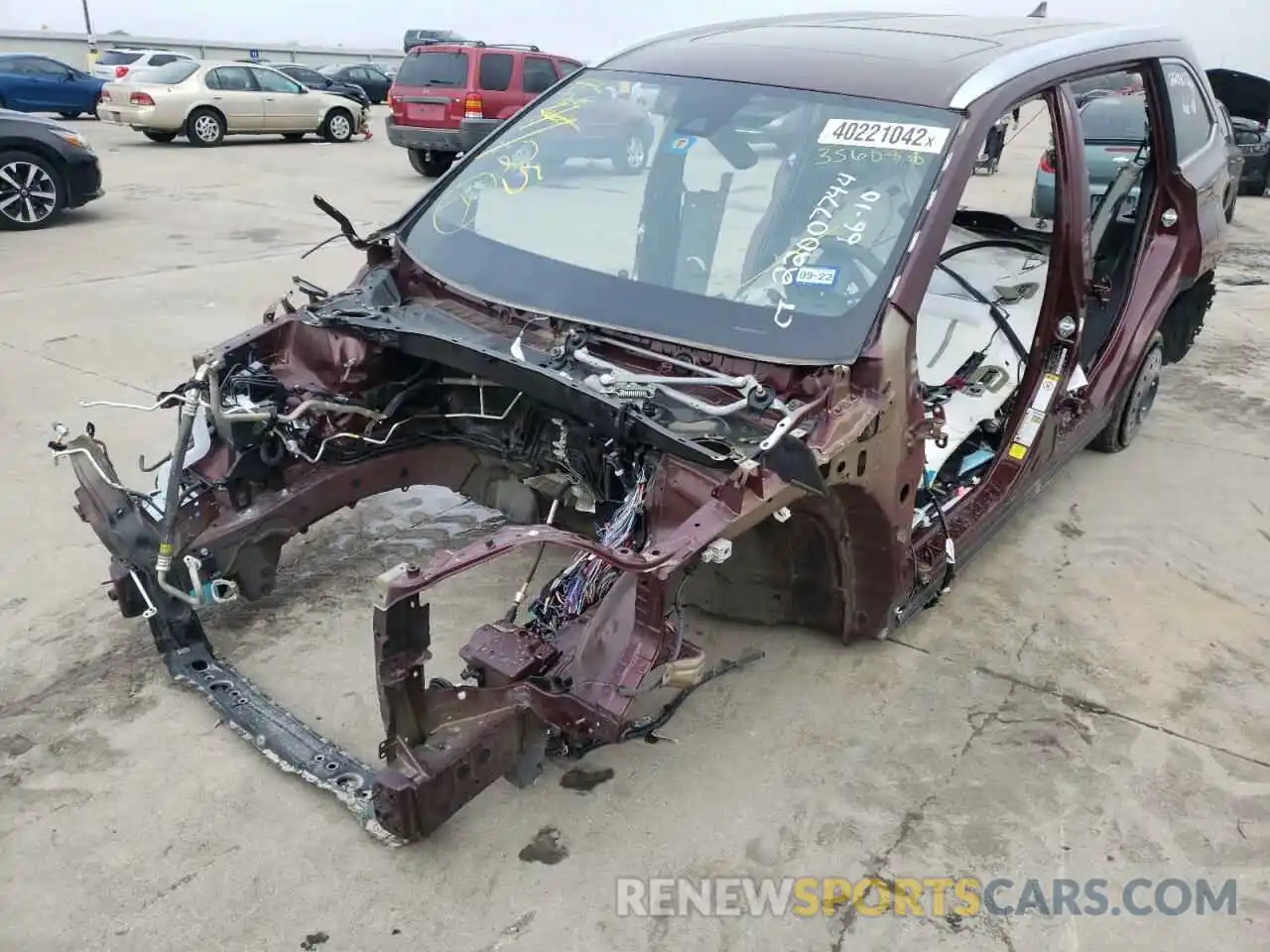 2 Photograph of a damaged car 5TDYZRFH6KS356088 TOYOTA HIGHLANDER 2019