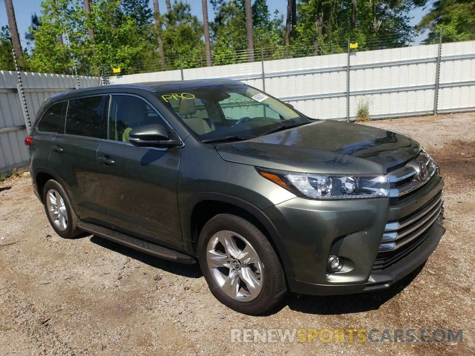 1 Photograph of a damaged car 5TDYZRFH7KS291221 TOYOTA HIGHLANDER 2019