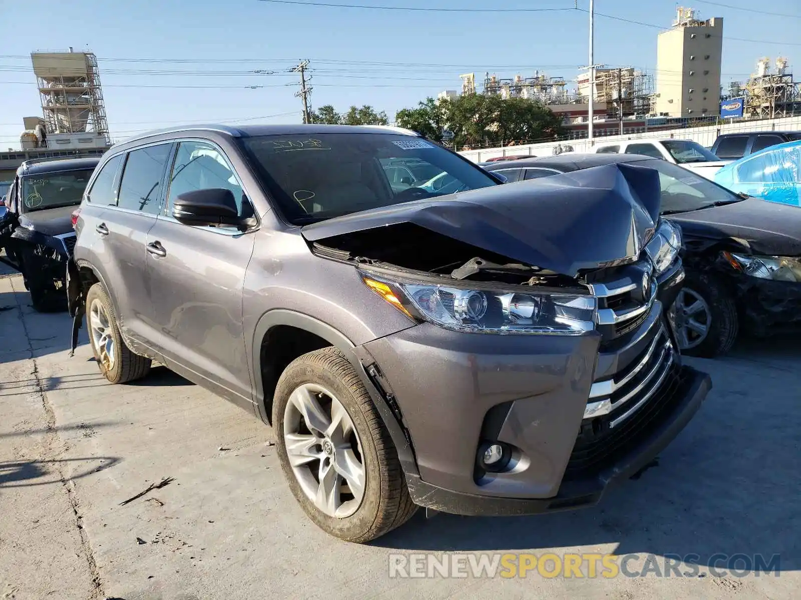 1 Photograph of a damaged car 5TDYZRFH7KS309829 TOYOTA HIGHLANDER 2019