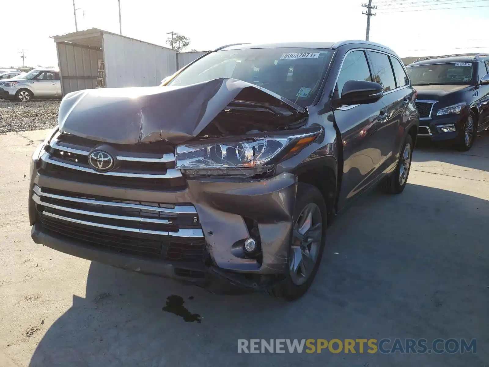 2 Photograph of a damaged car 5TDYZRFH7KS309829 TOYOTA HIGHLANDER 2019