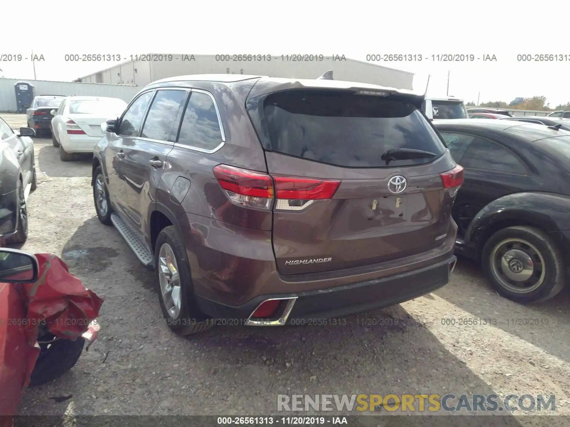 3 Фотография поврежденного автомобиля 5TDYZRFH7KS333404 TOYOTA HIGHLANDER 2019