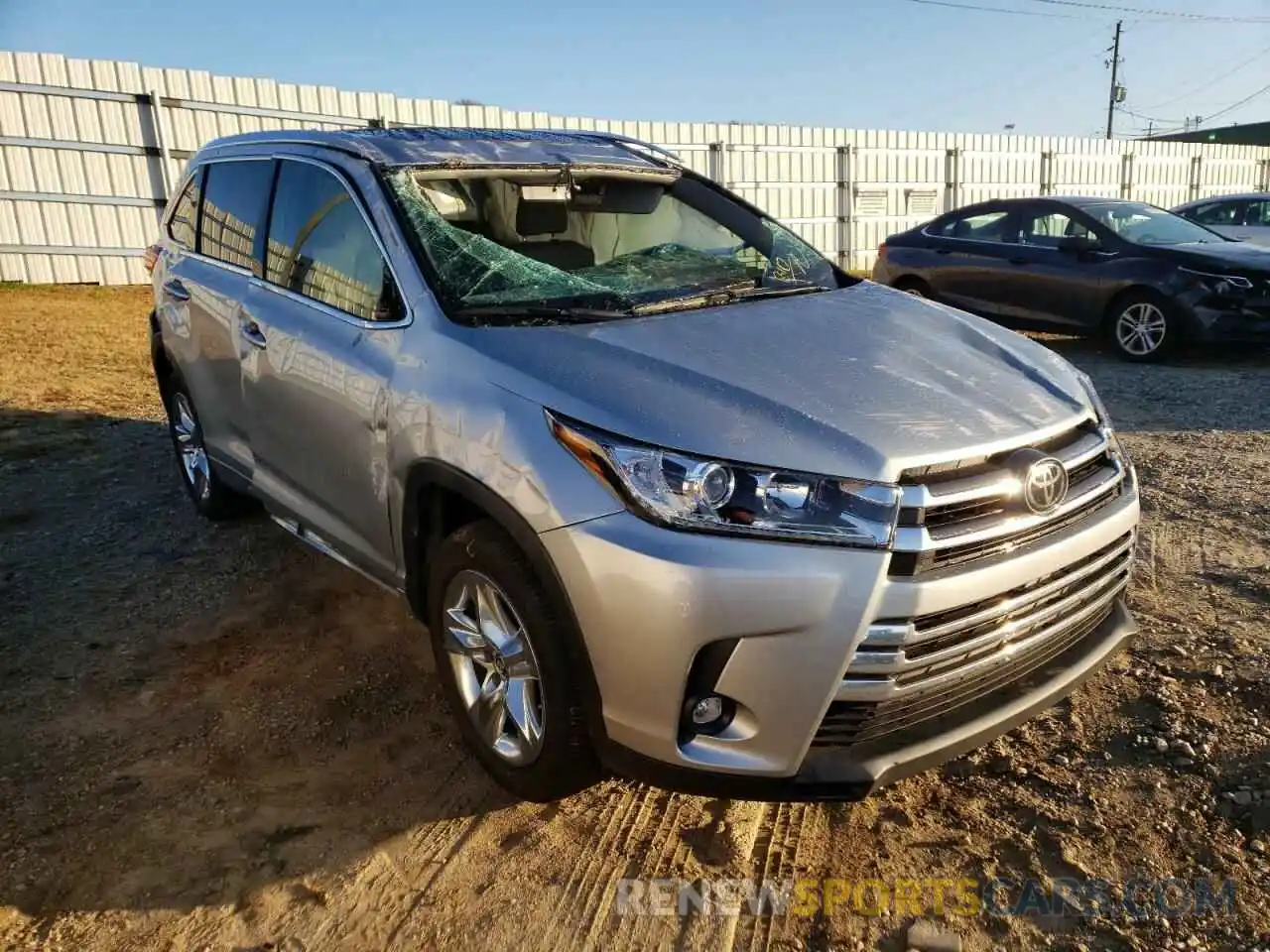 1 Photograph of a damaged car 5TDYZRFH7KS337341 TOYOTA HIGHLANDER 2019