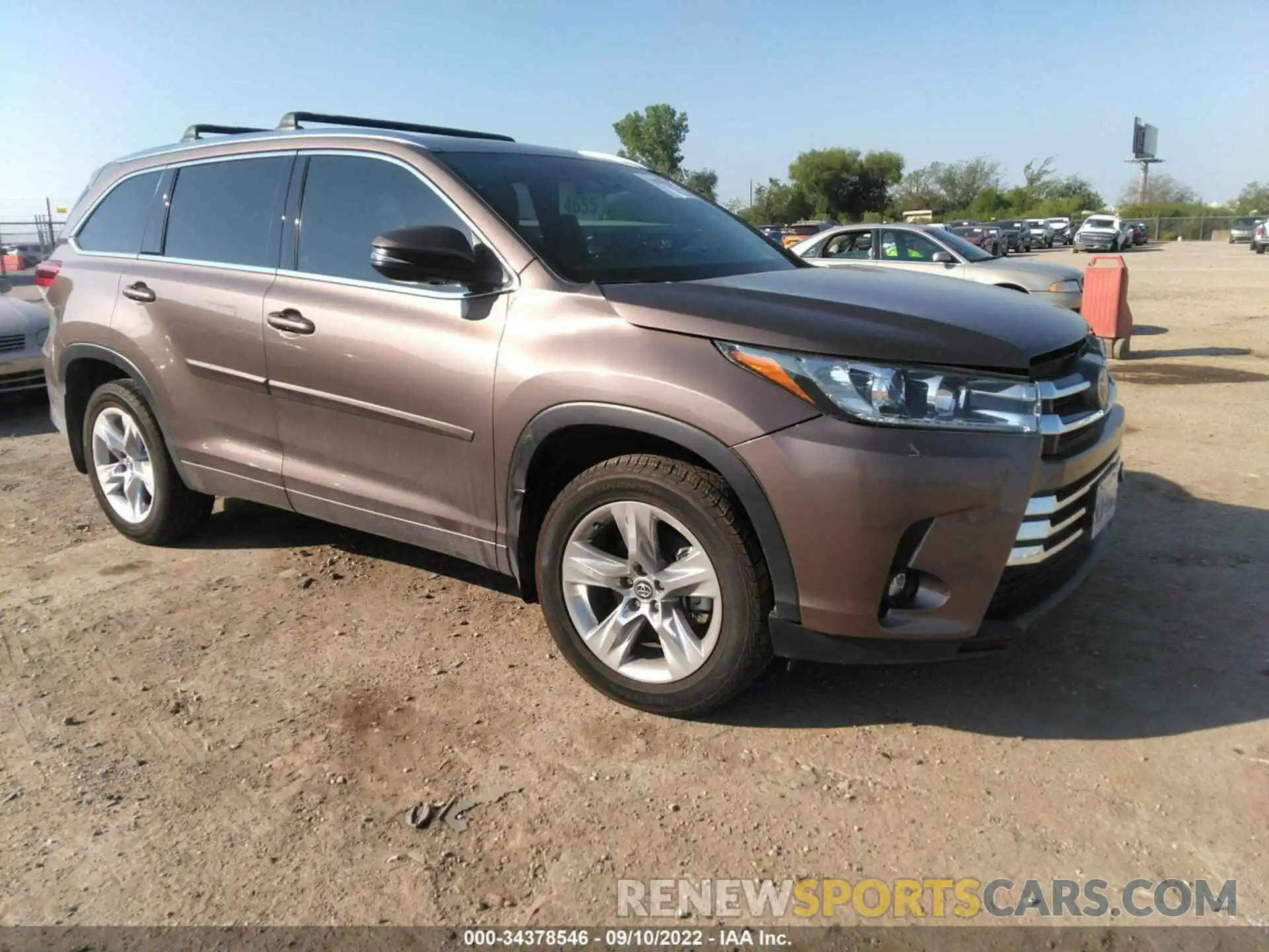 1 Photograph of a damaged car 5TDYZRFH7KS342748 TOYOTA HIGHLANDER 2019