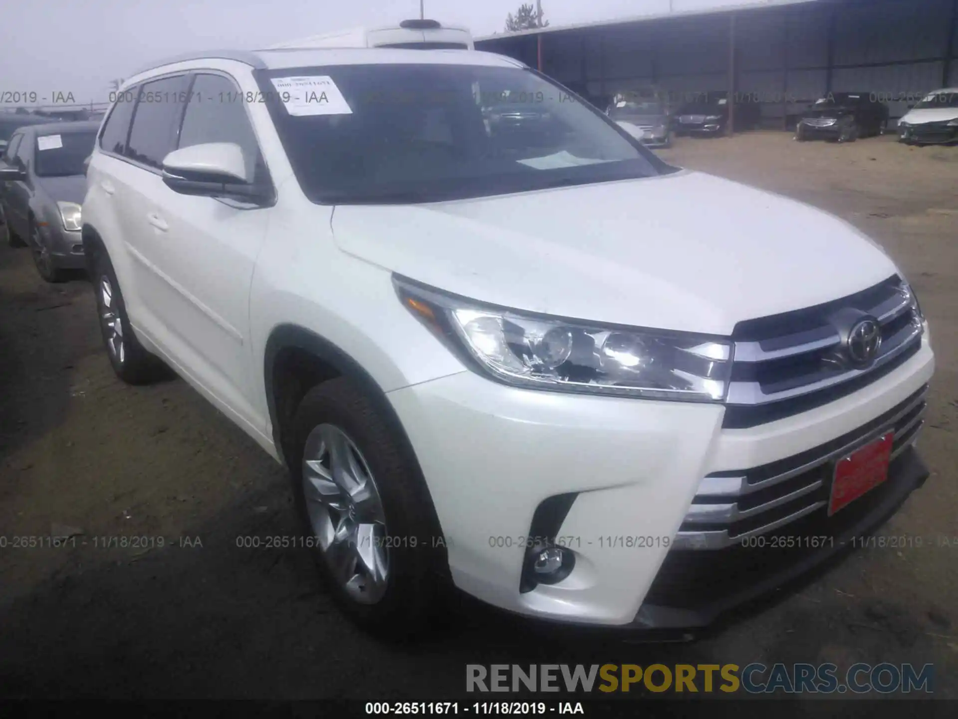 1 Фотография поврежденного автомобиля 5TDYZRFH7KS344239 TOYOTA HIGHLANDER 2019