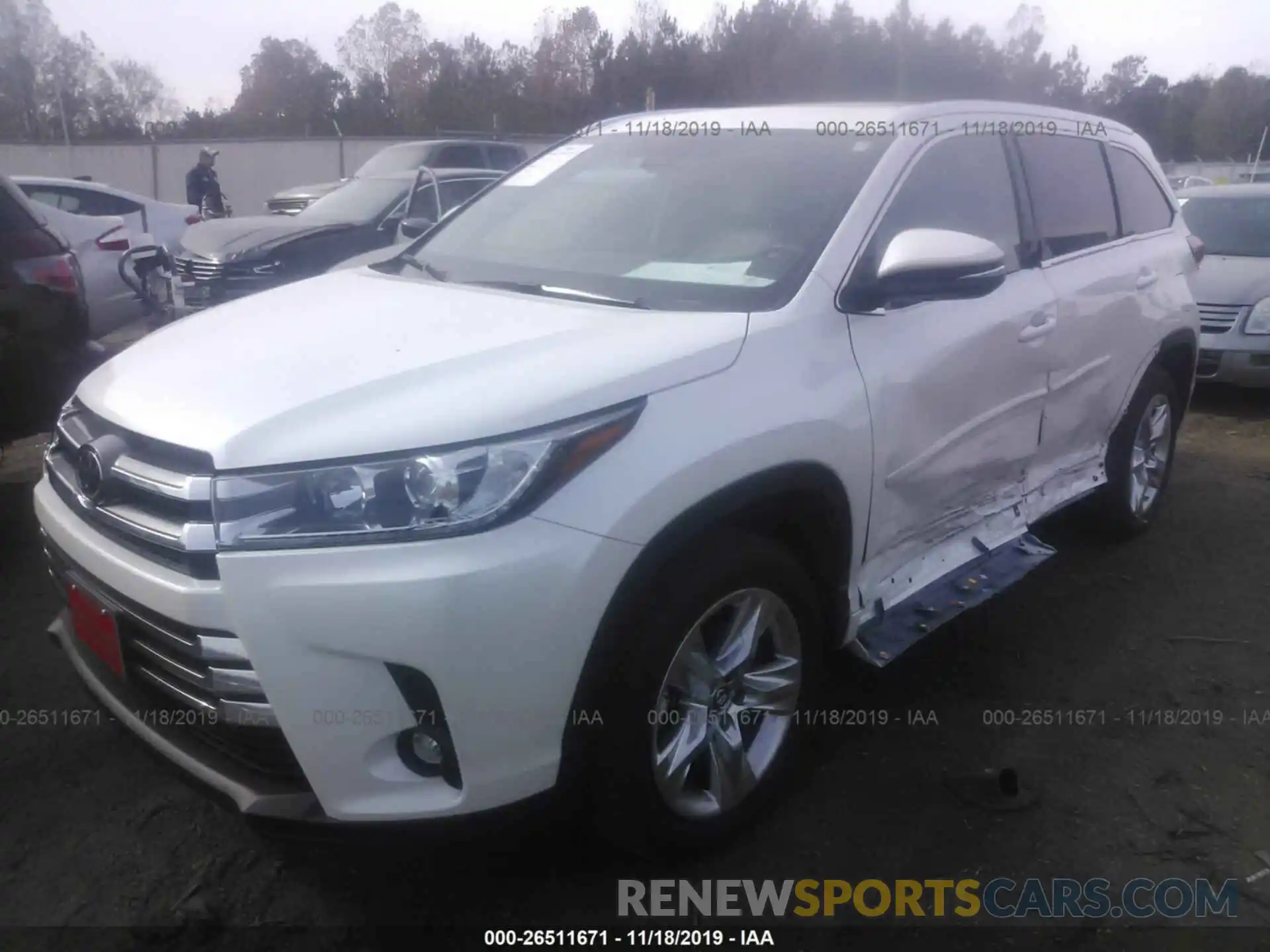 2 Photograph of a damaged car 5TDYZRFH7KS344239 TOYOTA HIGHLANDER 2019