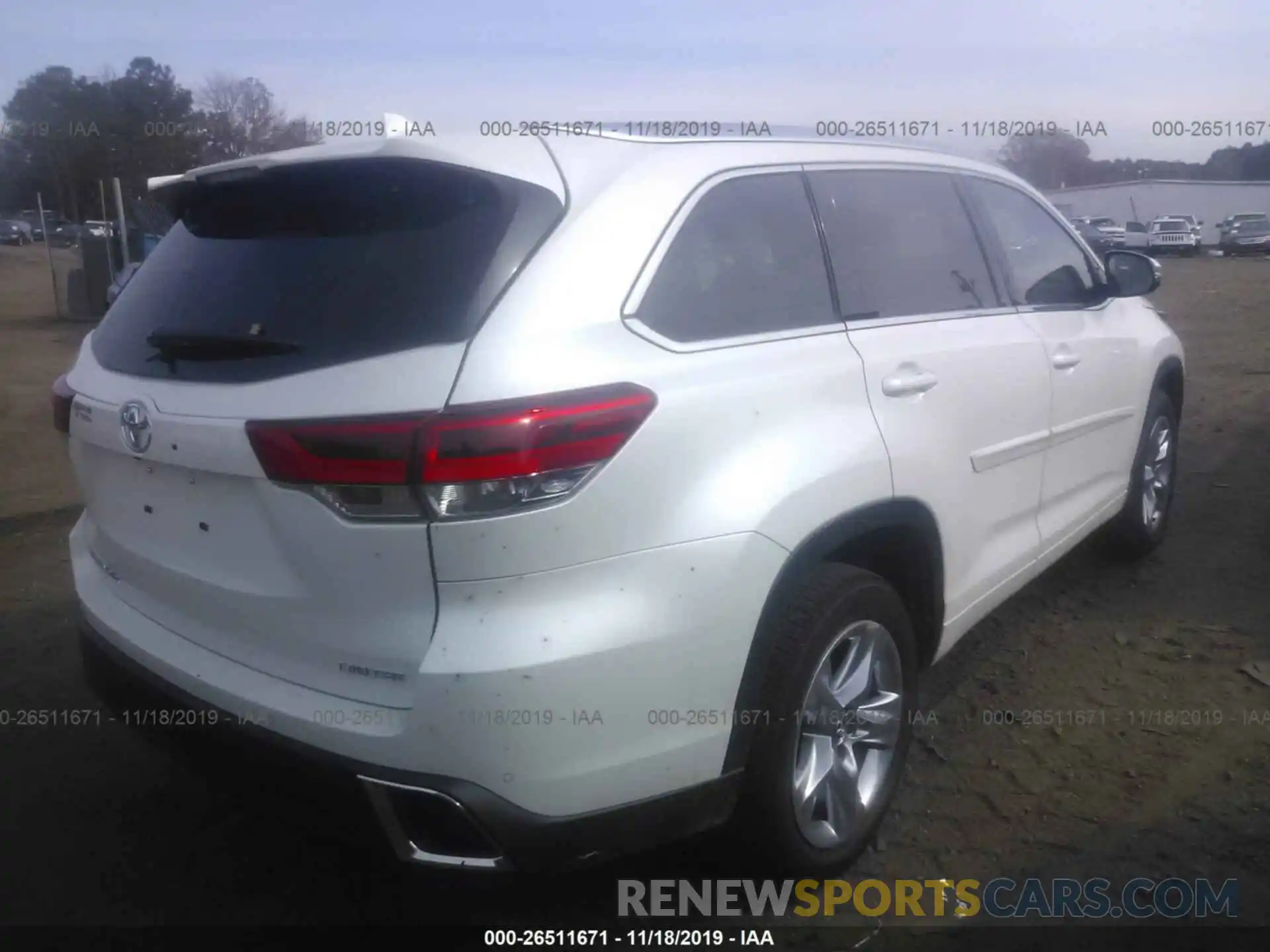 4 Фотография поврежденного автомобиля 5TDYZRFH7KS344239 TOYOTA HIGHLANDER 2019