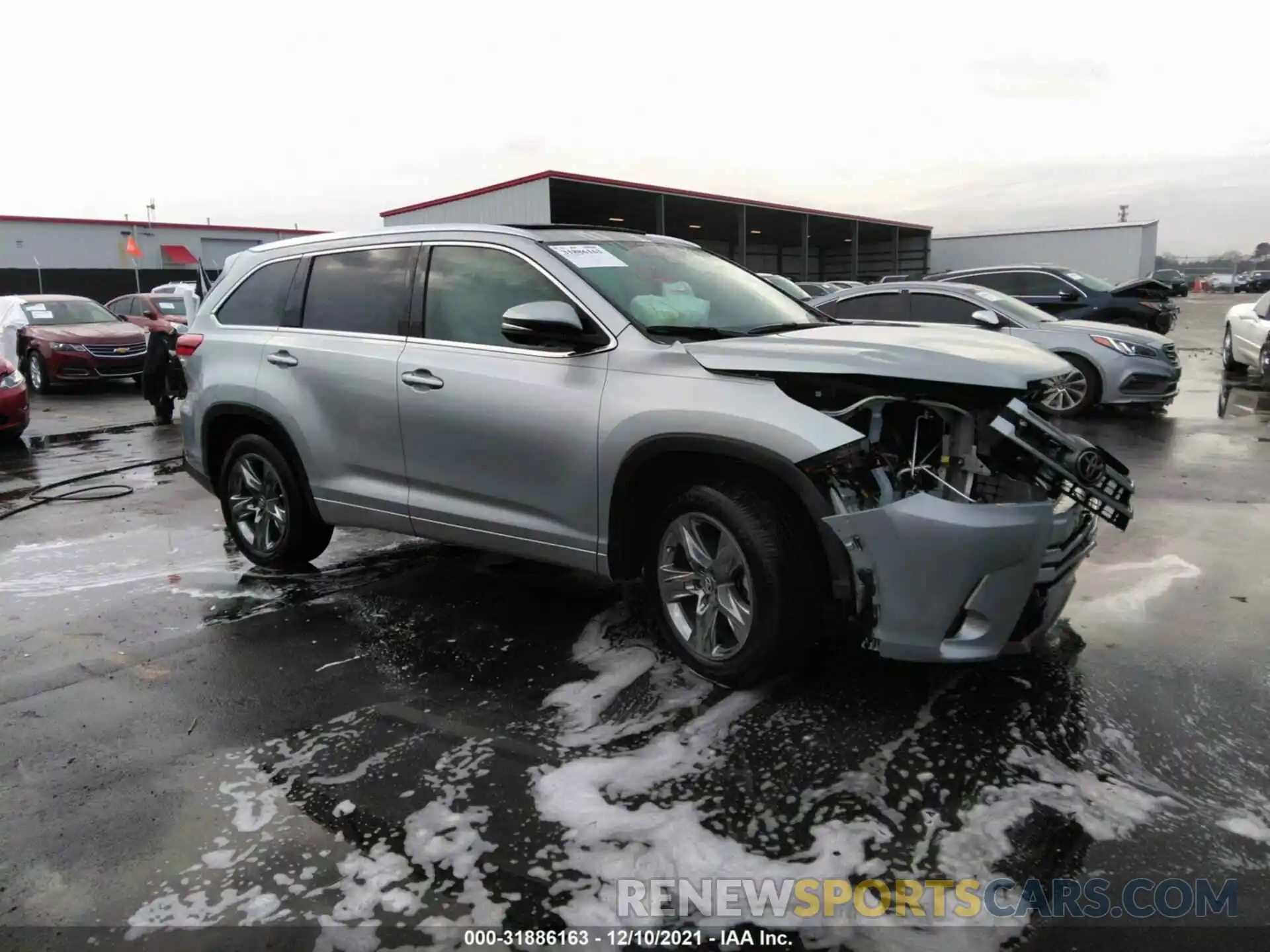 1 Photograph of a damaged car 5TDYZRFH7KS345584 TOYOTA HIGHLANDER 2019