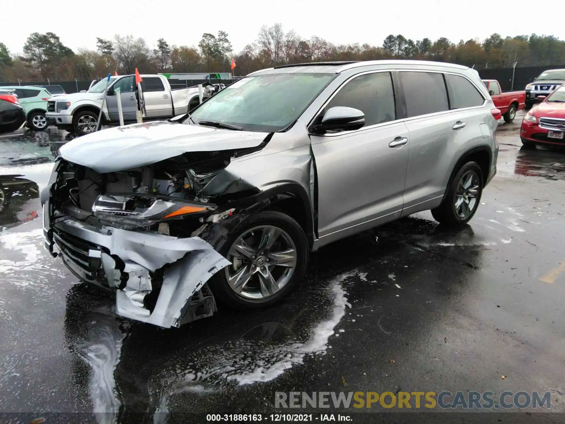 2 Фотография поврежденного автомобиля 5TDYZRFH7KS345584 TOYOTA HIGHLANDER 2019