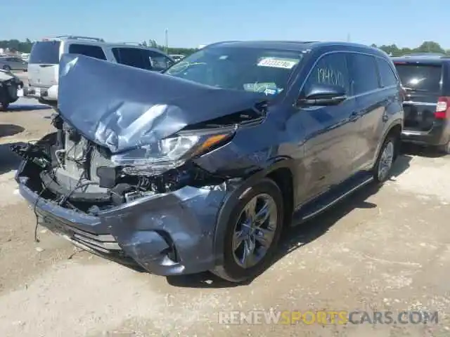 2 Photograph of a damaged car 5TDYZRFH8KS291146 TOYOTA HIGHLANDER 2019