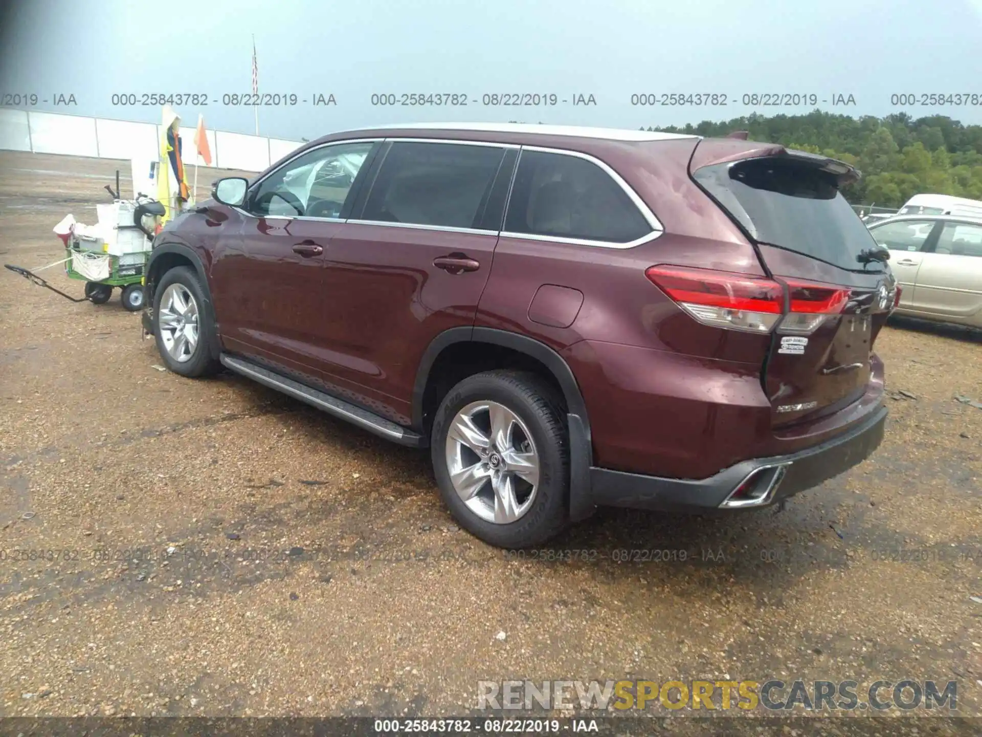 3 Photograph of a damaged car 5TDYZRFH8KS293608 TOYOTA HIGHLANDER 2019