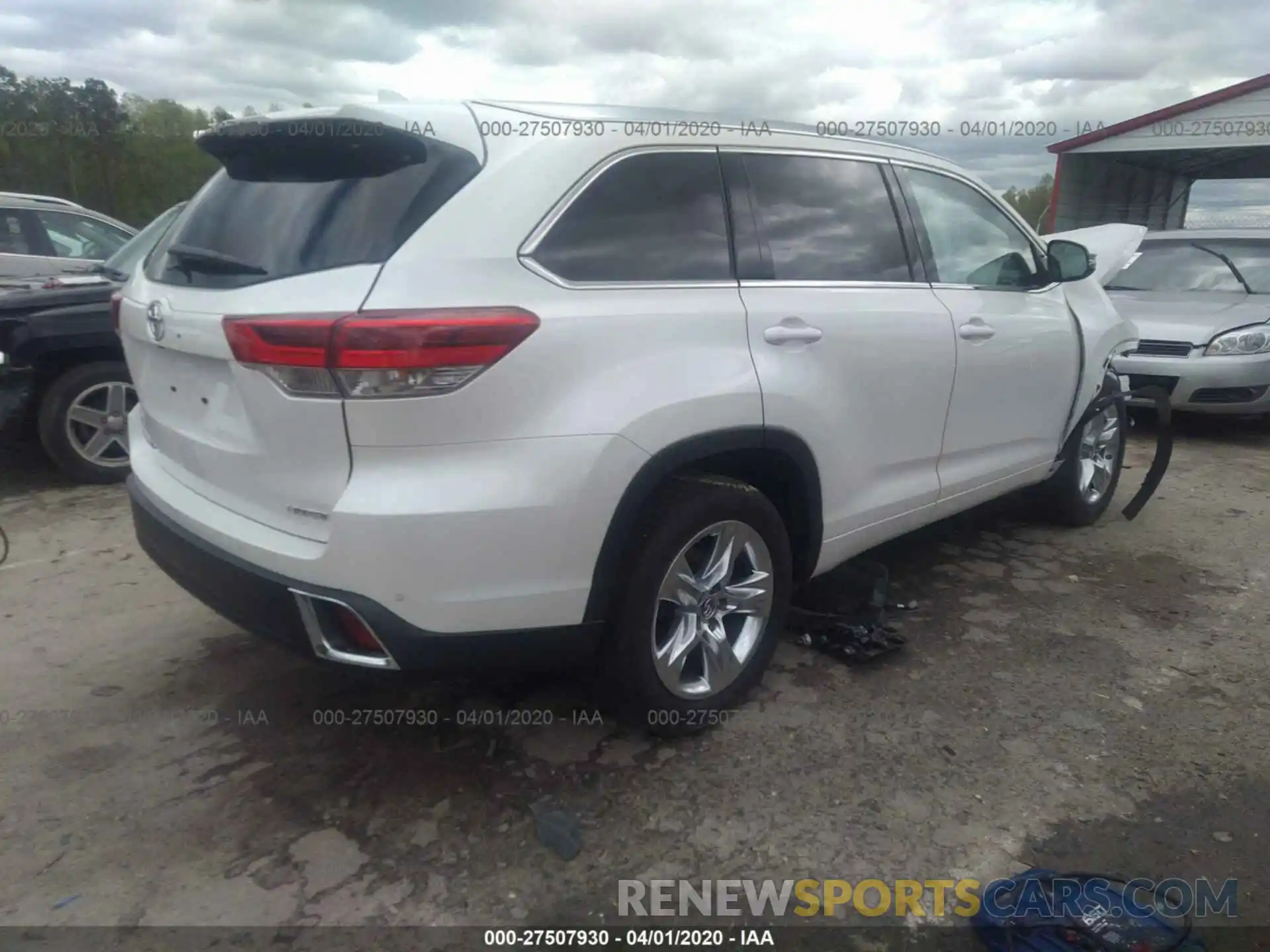 4 Фотография поврежденного автомобиля 5TDYZRFH8KS303151 TOYOTA HIGHLANDER 2019