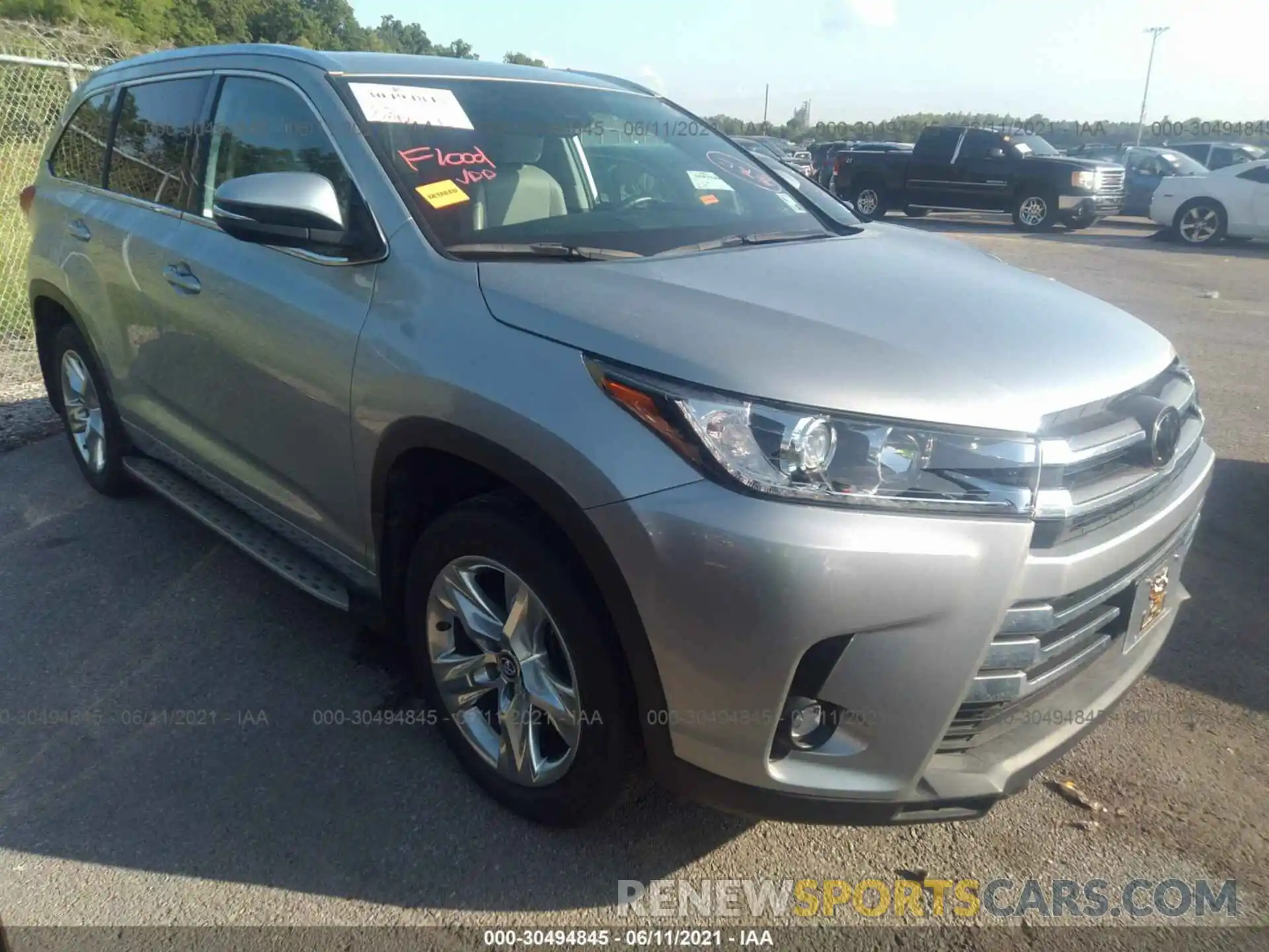 1 Photograph of a damaged car 5TDYZRFH8KS312402 TOYOTA HIGHLANDER 2019