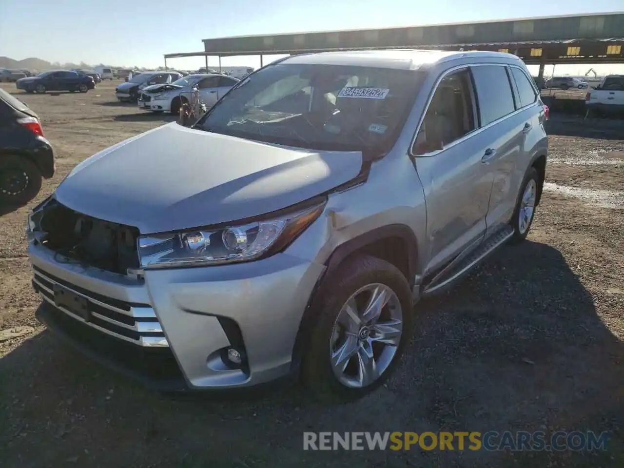 2 Photograph of a damaged car 5TDYZRFH8KS325103 TOYOTA HIGHLANDER 2019