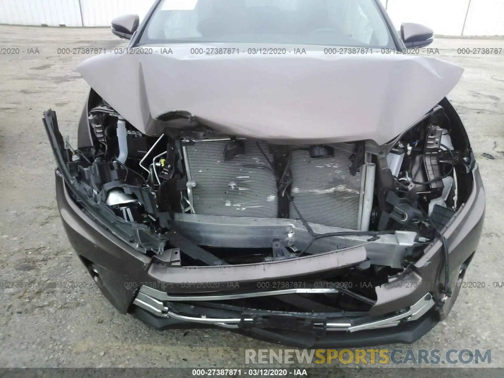 6 Photograph of a damaged car 5TDYZRFH8KS346243 TOYOTA HIGHLANDER 2019