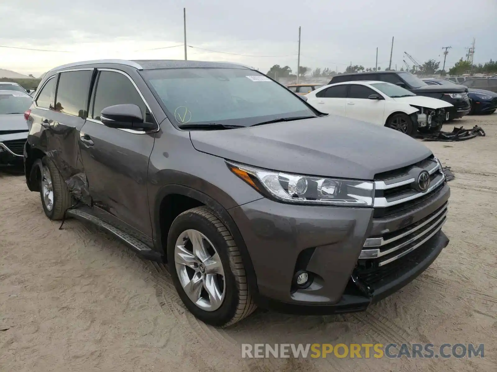 1 Photograph of a damaged car 5TDYZRFH9KS291480 TOYOTA HIGHLANDER 2019